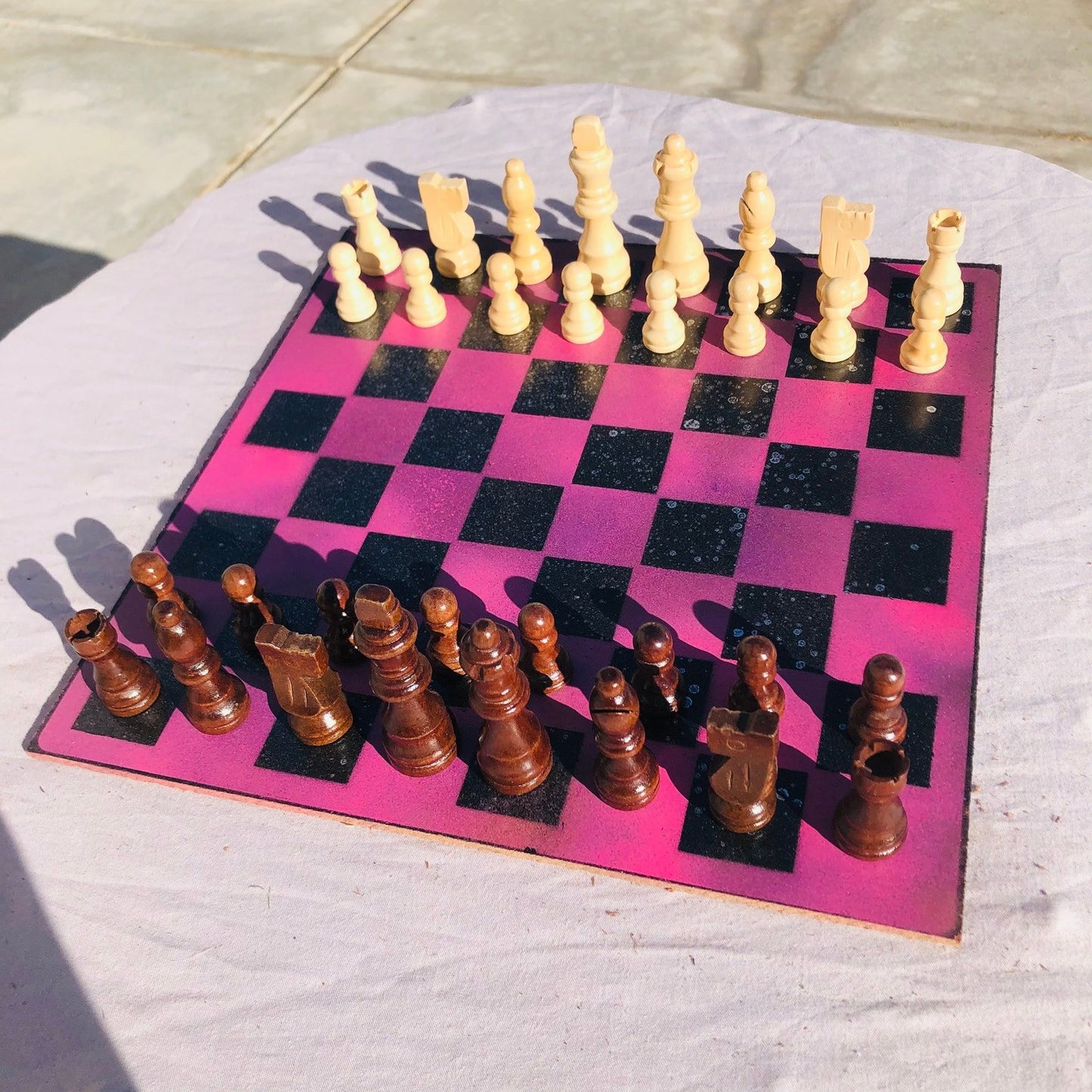 Chess Set - Hot Pink