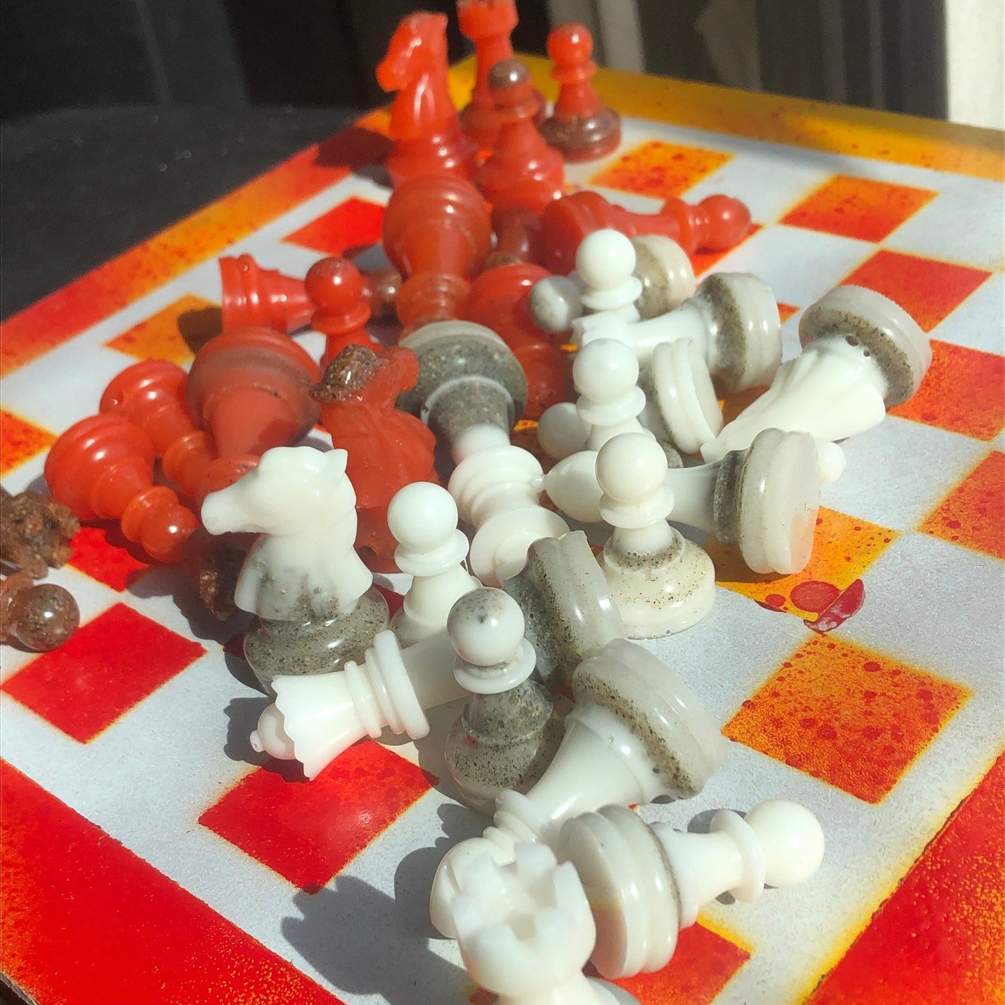 Chess Set - Fire Red Deluxe