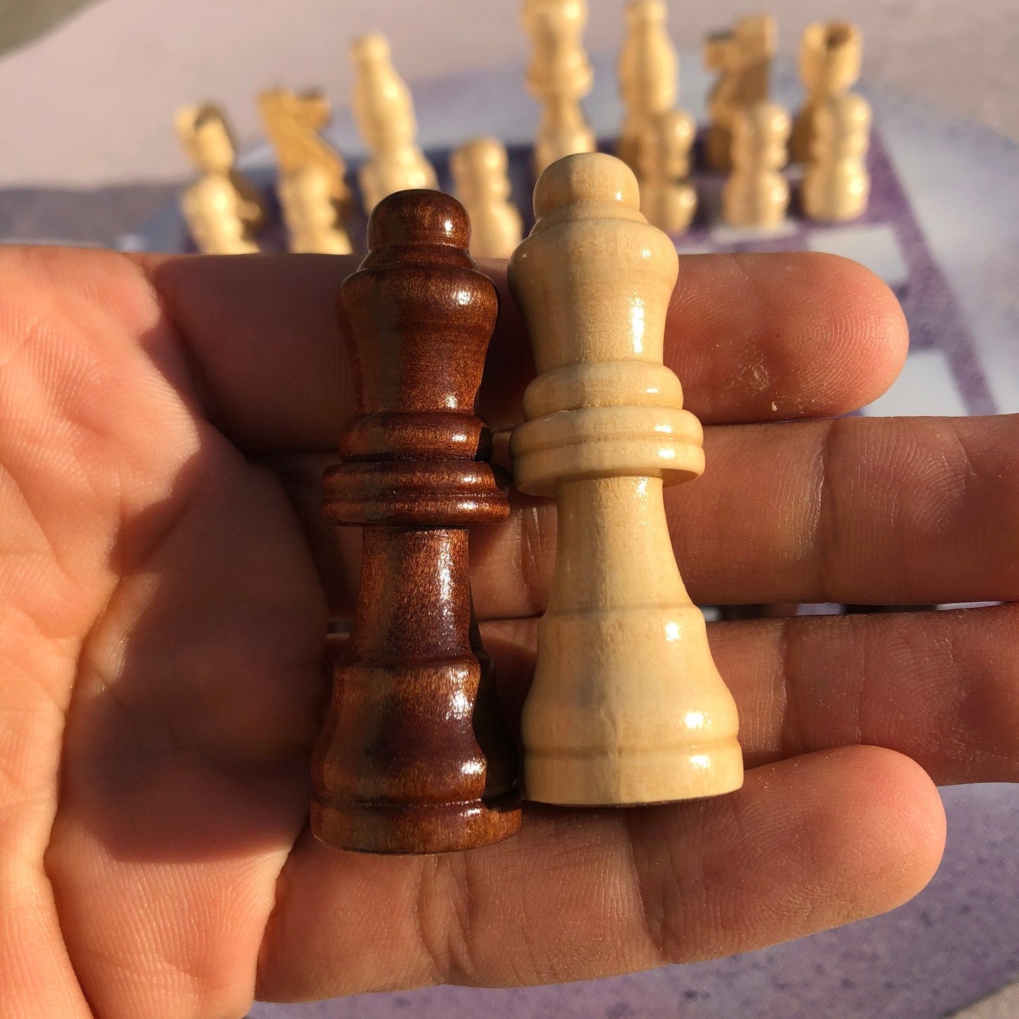 Vinyl Chess Set - Purple Blizzard