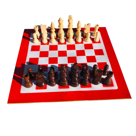 Chess Set - Red & White