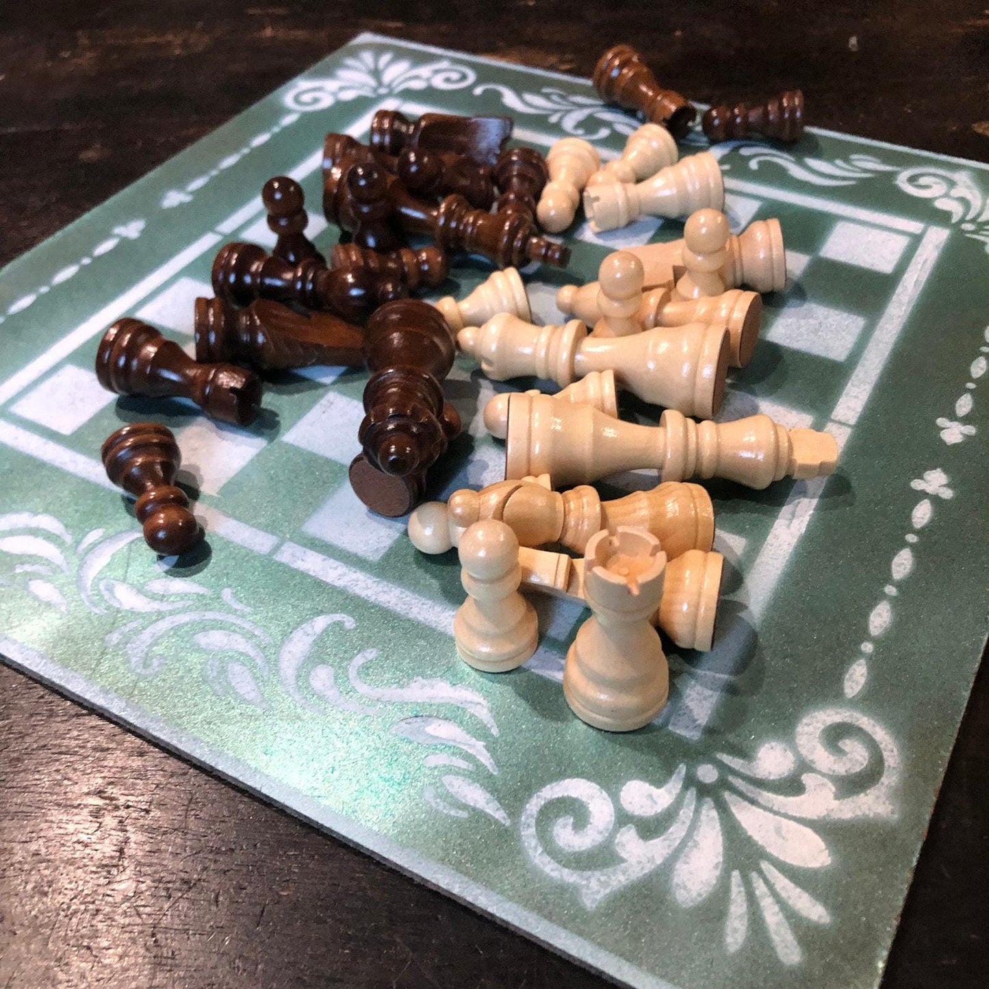 Chess Set - Metallic Green