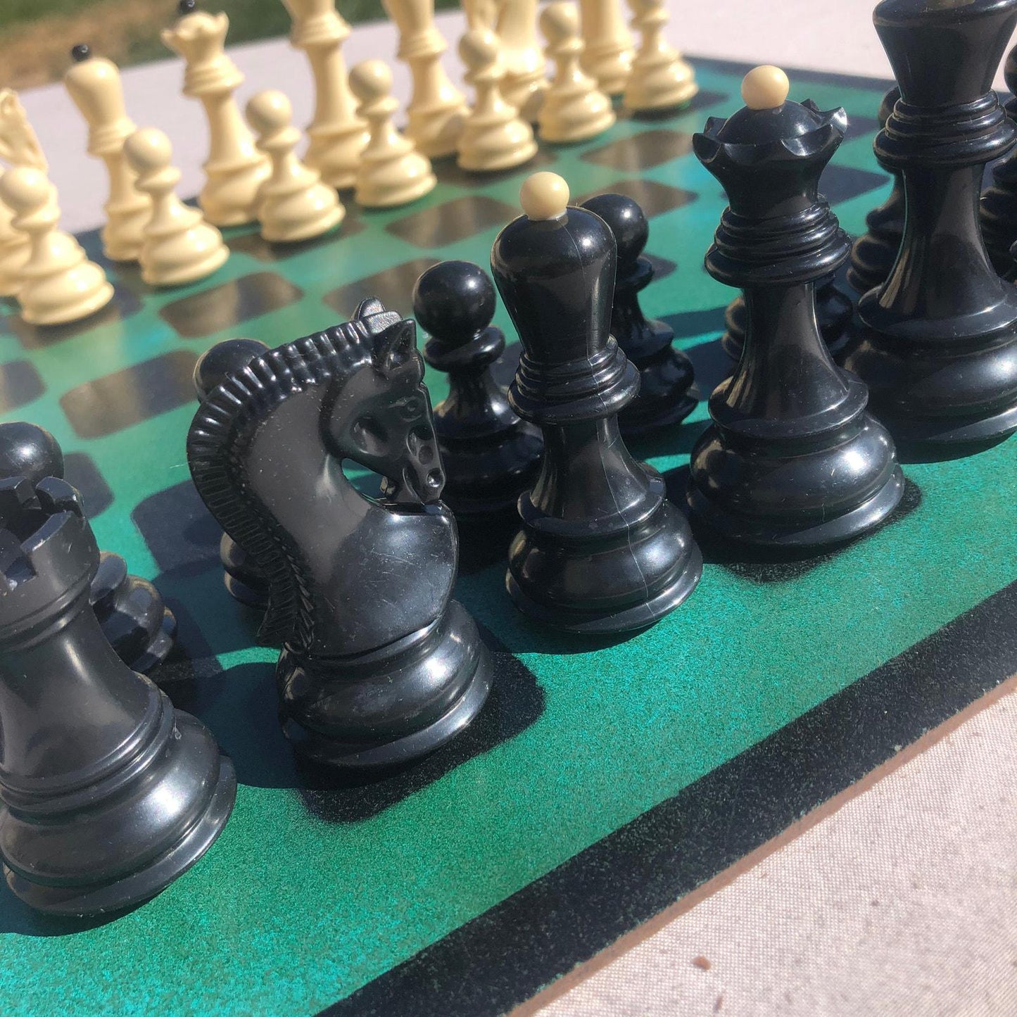 Large Chess Set - Dark Green