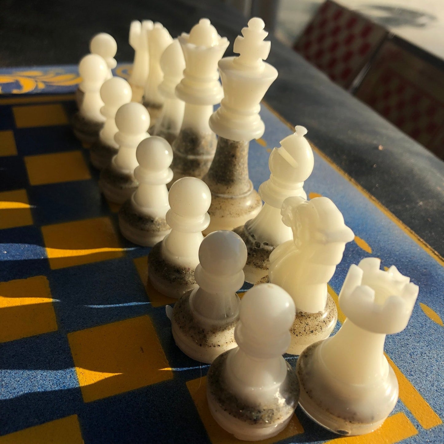 Chess Set - Blue & Yellow Royal