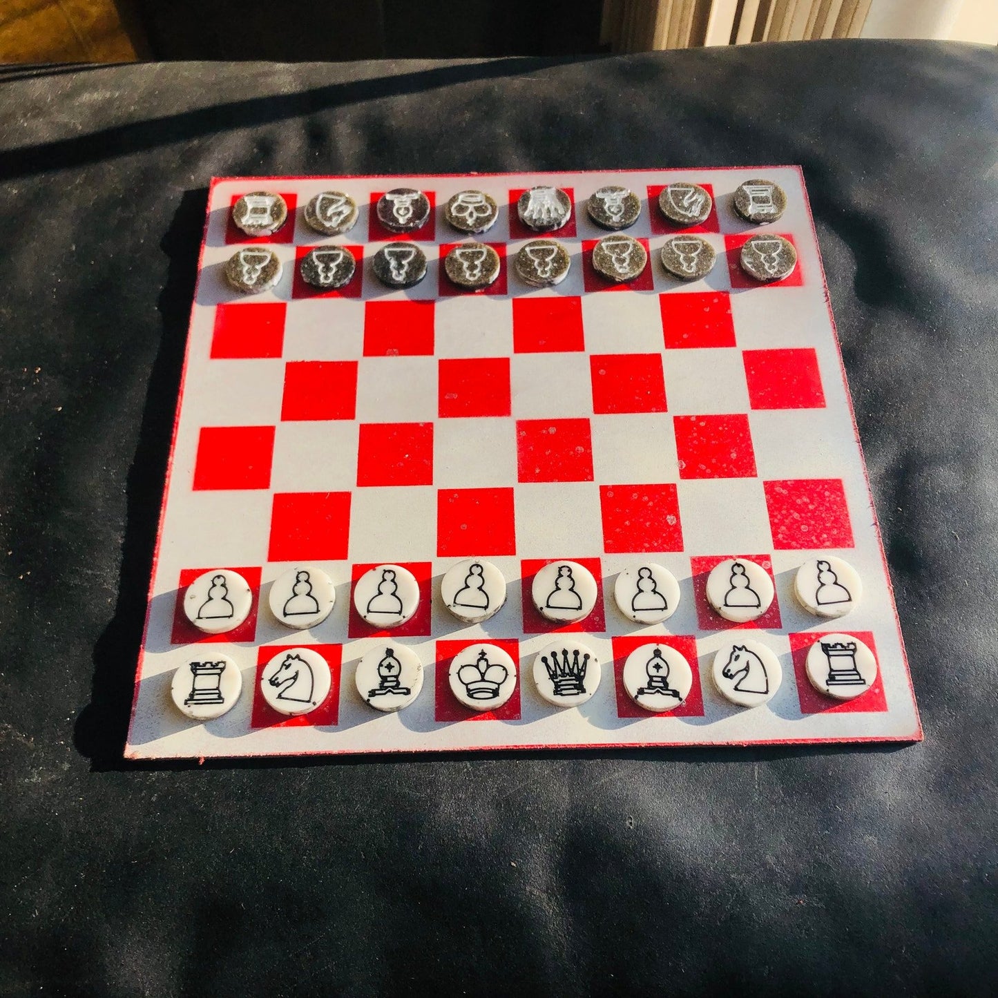 Chess Set - White & Red