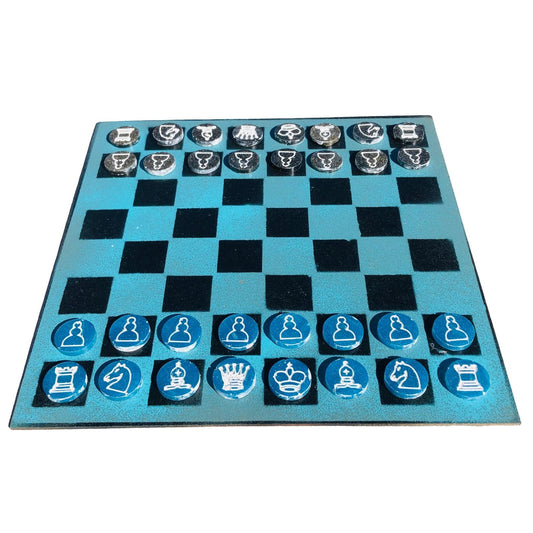 Chess Set - Blue Freeze