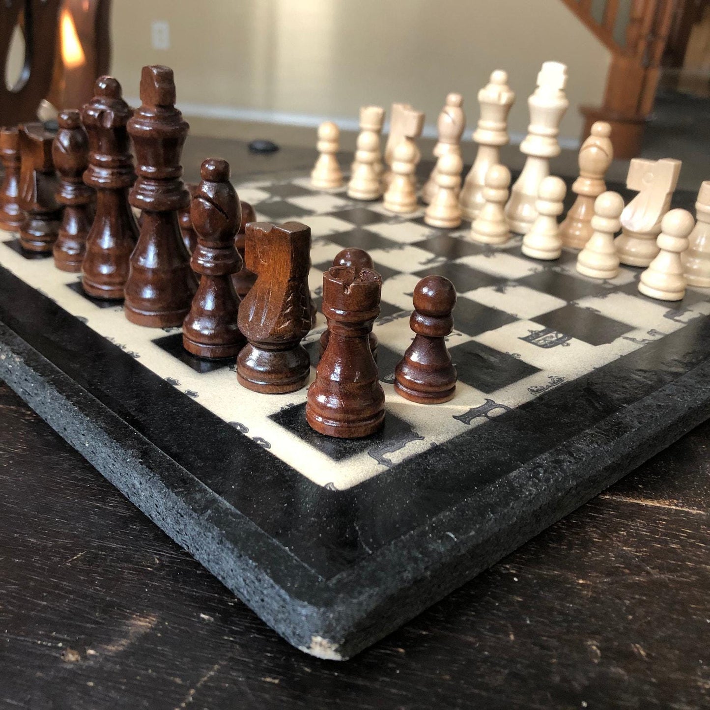 Scrapbook Chess Set - Vintage Letters