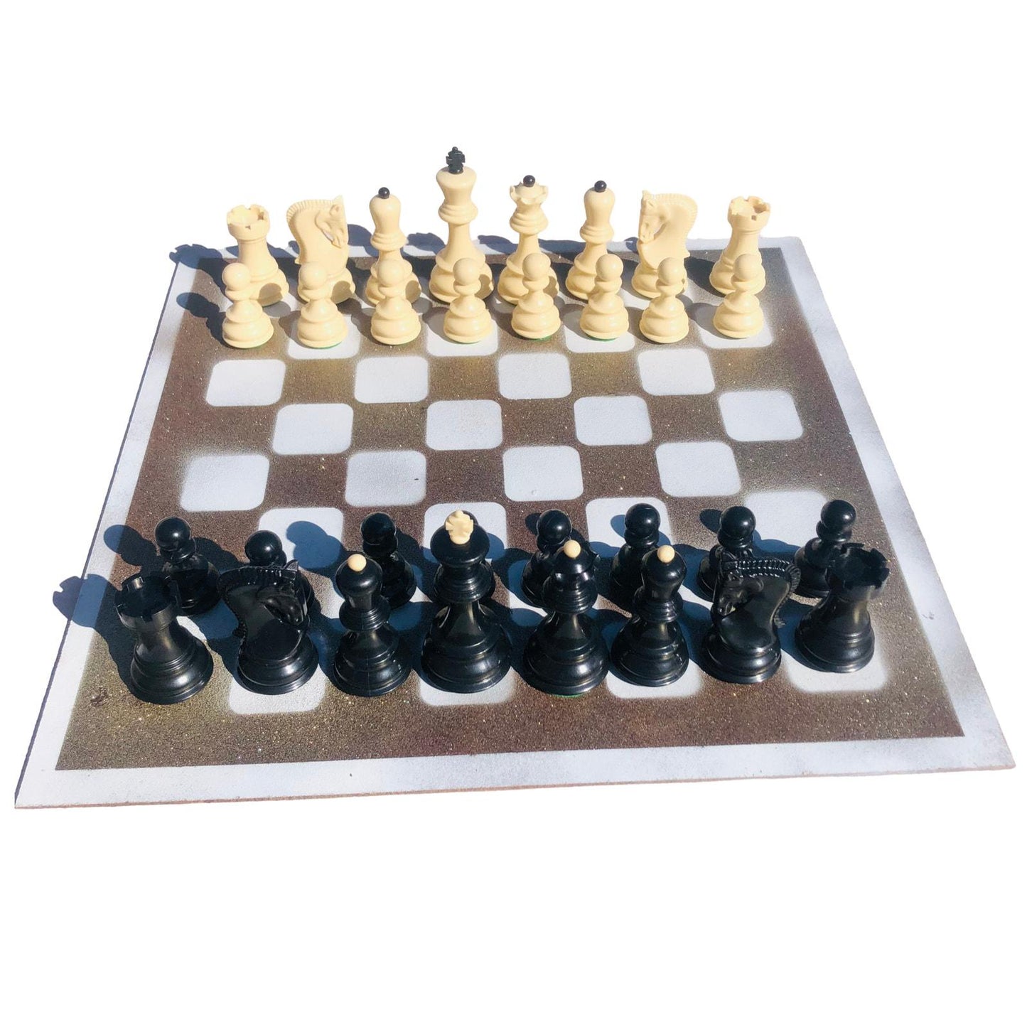 Large Chess Set - Golden White