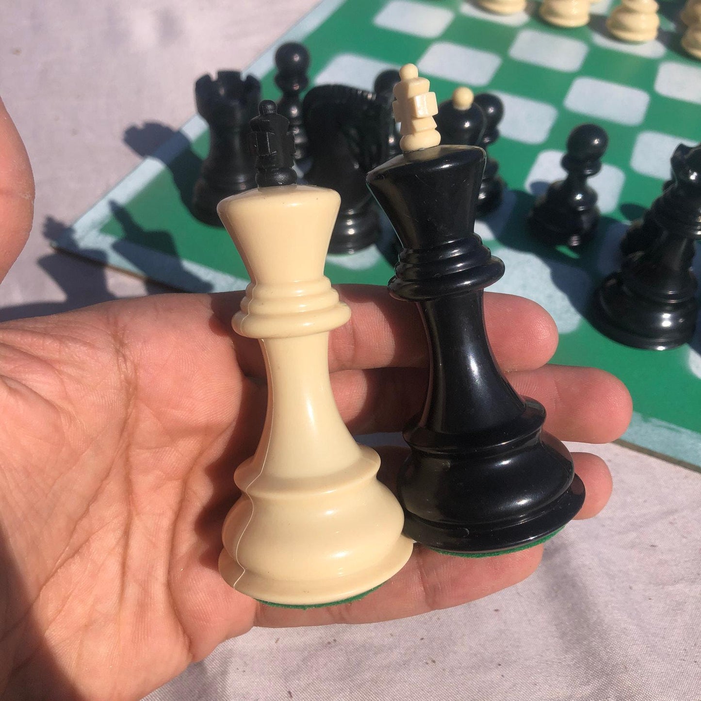 Large Chess Set - Mint Green