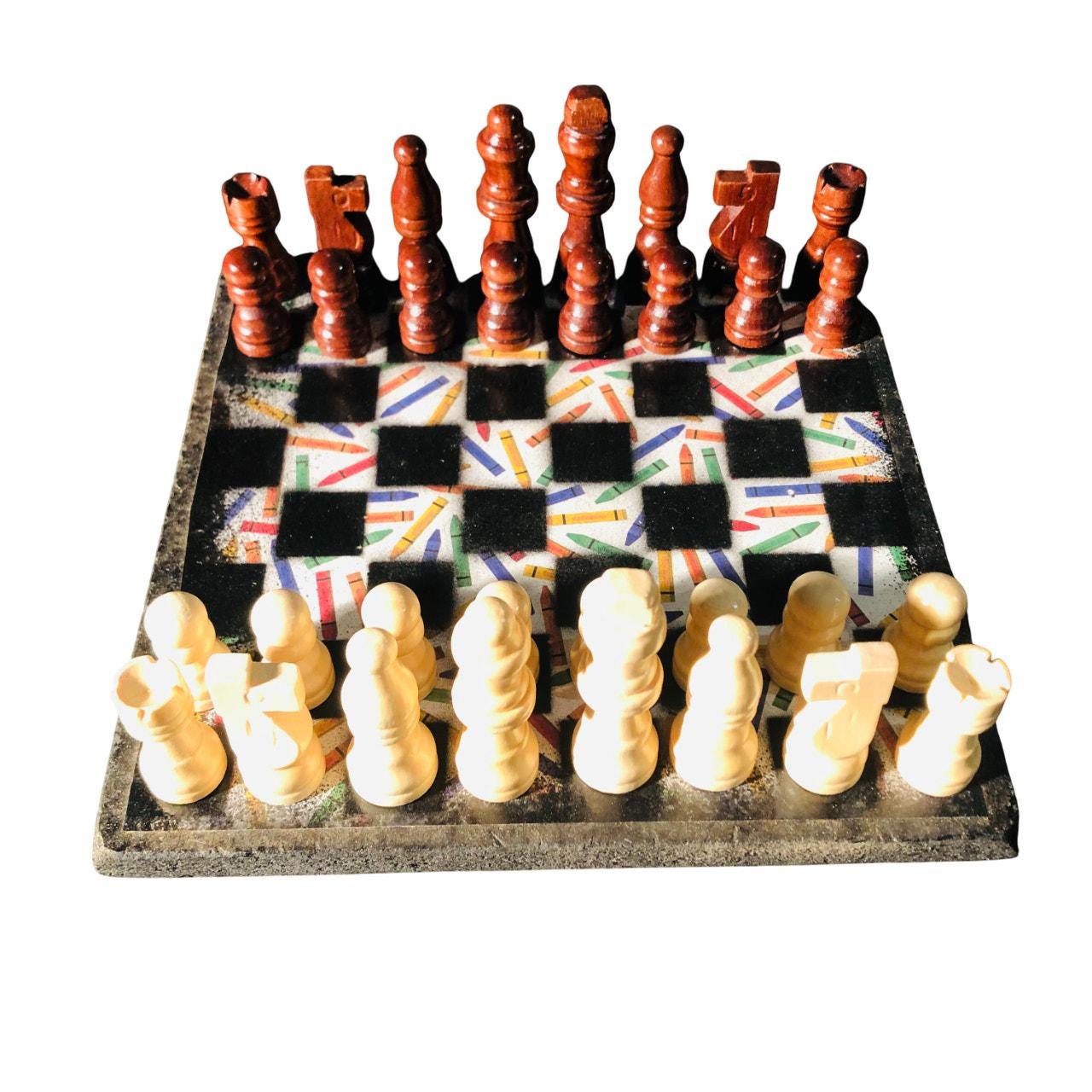 Scrapbook Chess Set - Crayons