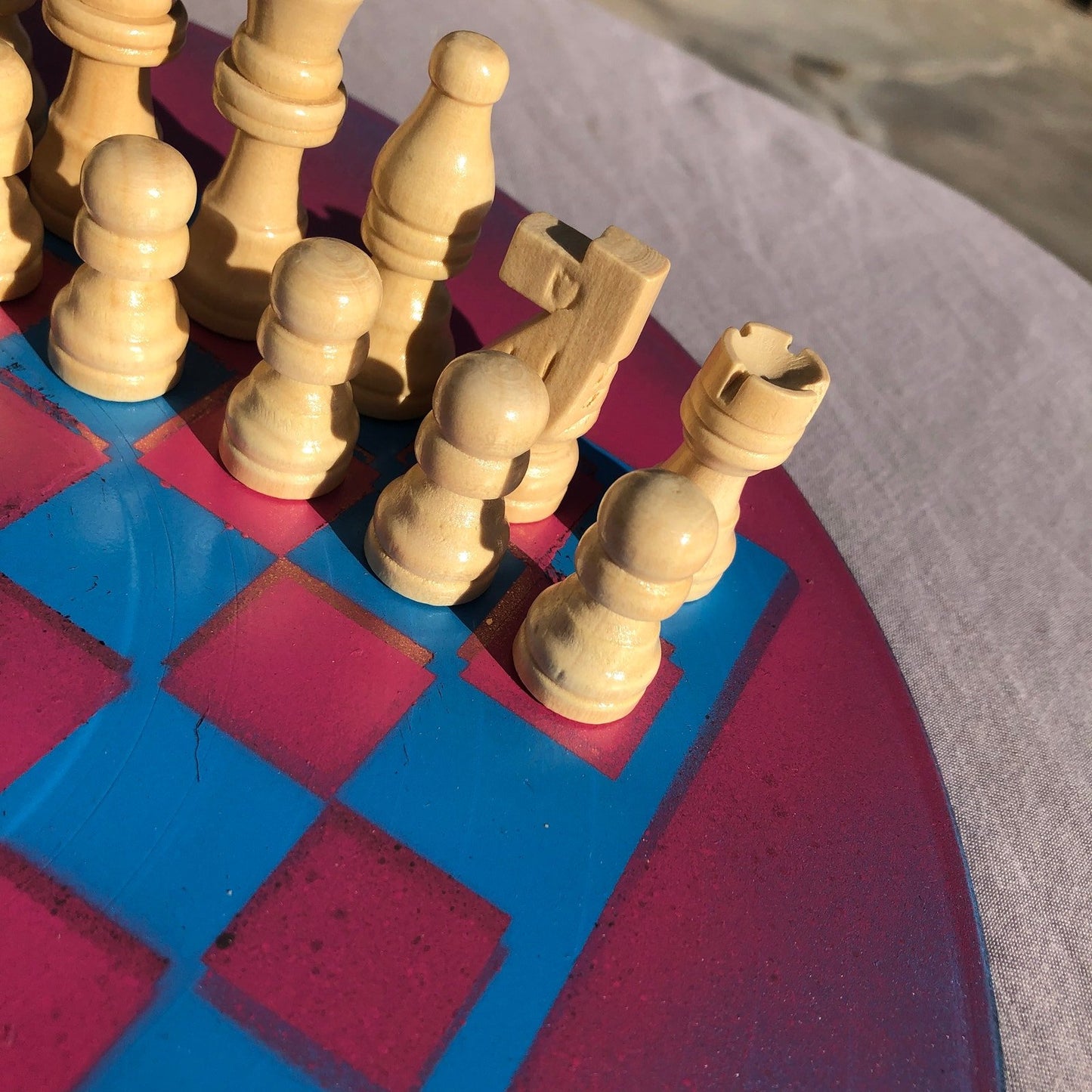 Vinyl Chess Set - Pink Berry