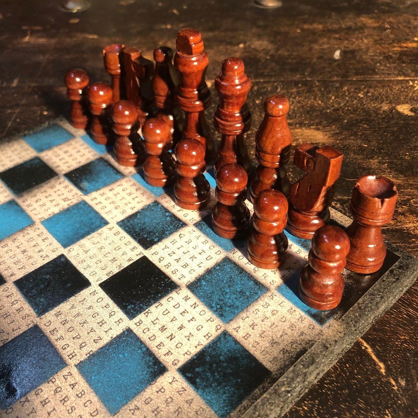 Scrapbook Chess Set - Code Blue