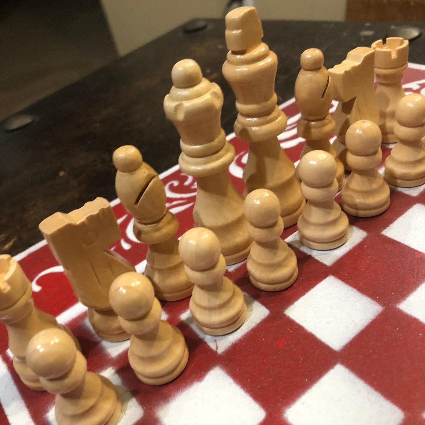 Chess Set - Simple Red & White