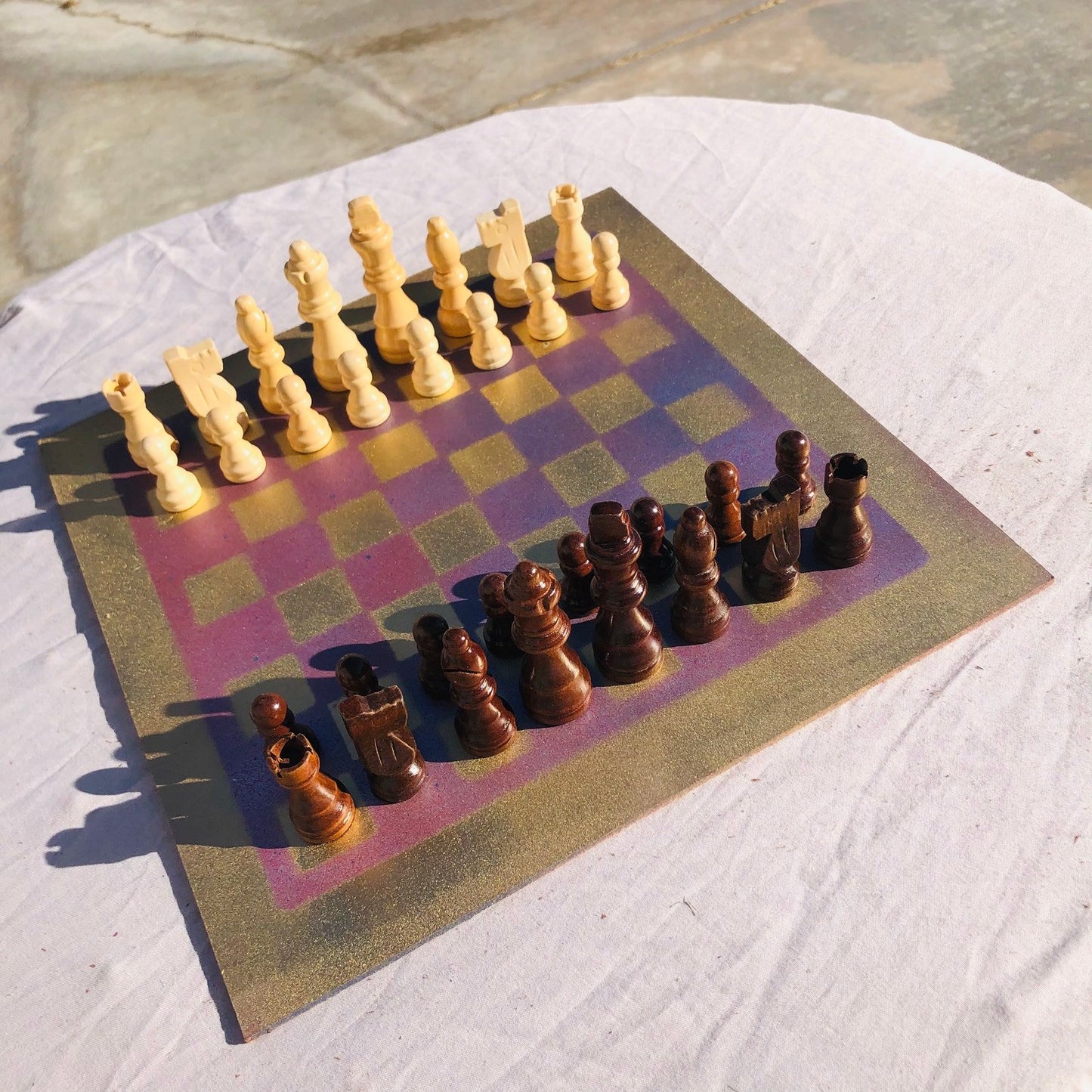 Chess Set - Purple Gold