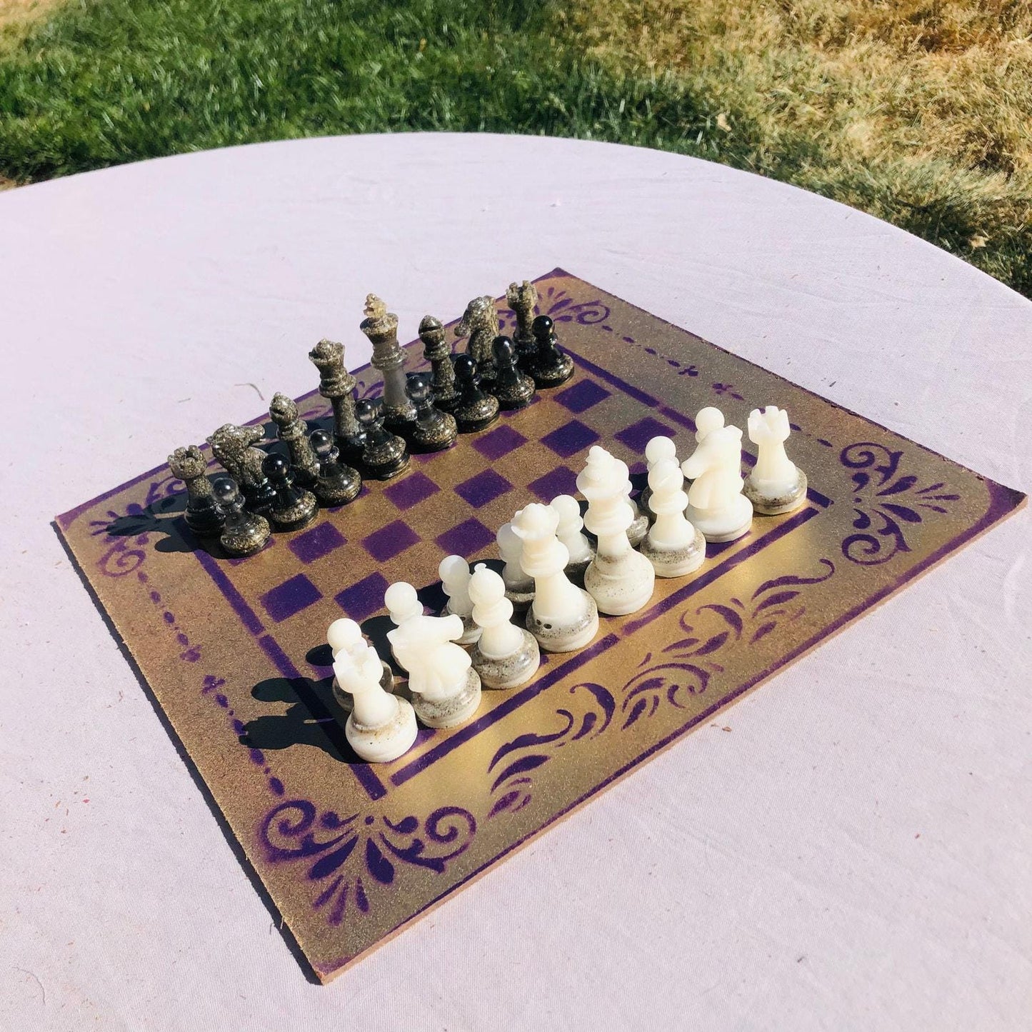 Chess Set - Purple Gold