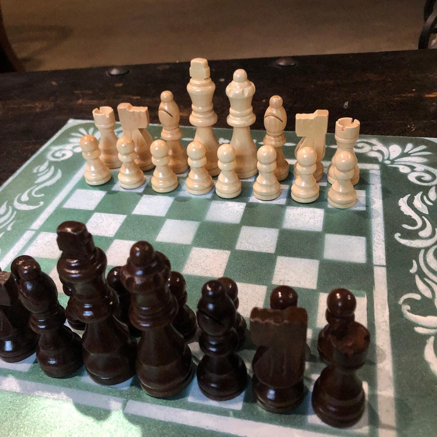 Chess Set - Metallic Green