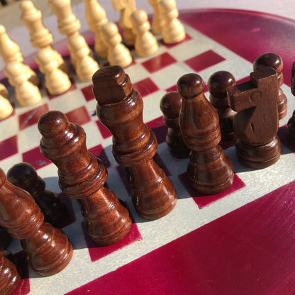 Vinyl Chess Set - Violet Cream