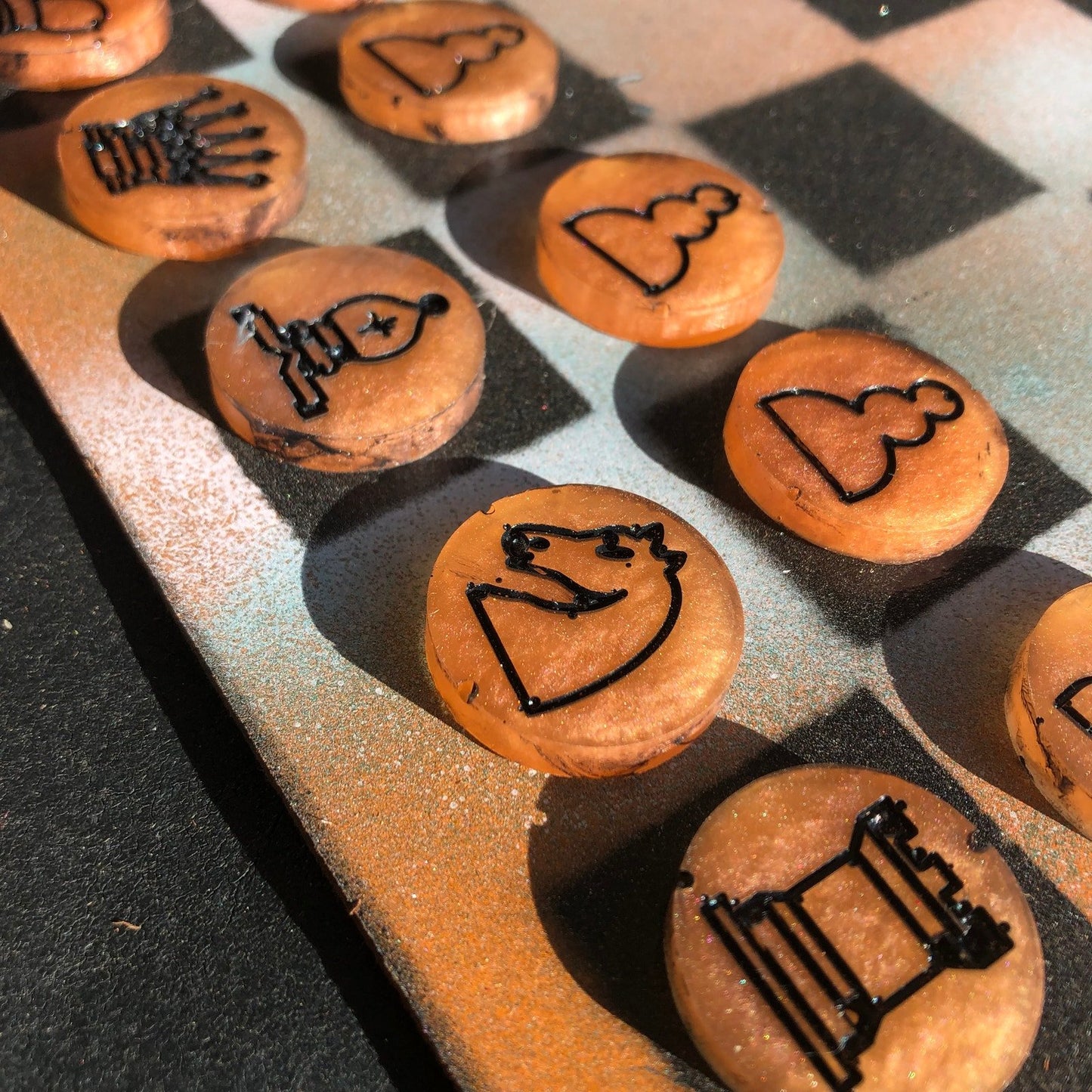 Chess Set - Orange Cream