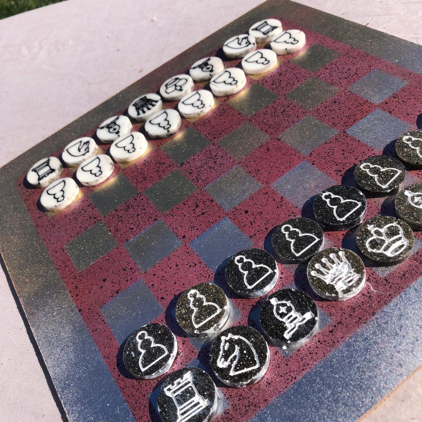 Chess Set - Chrome Violet