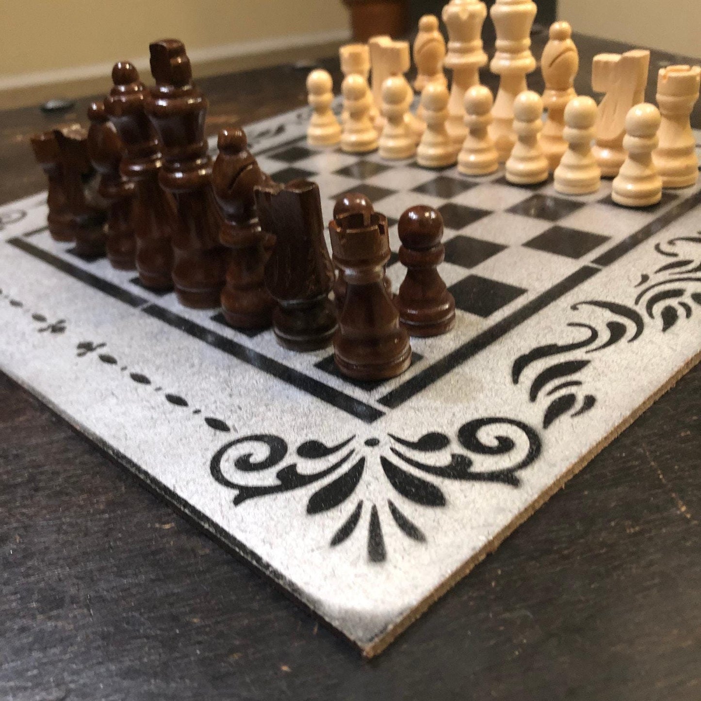 Chess Set - Silver & Black