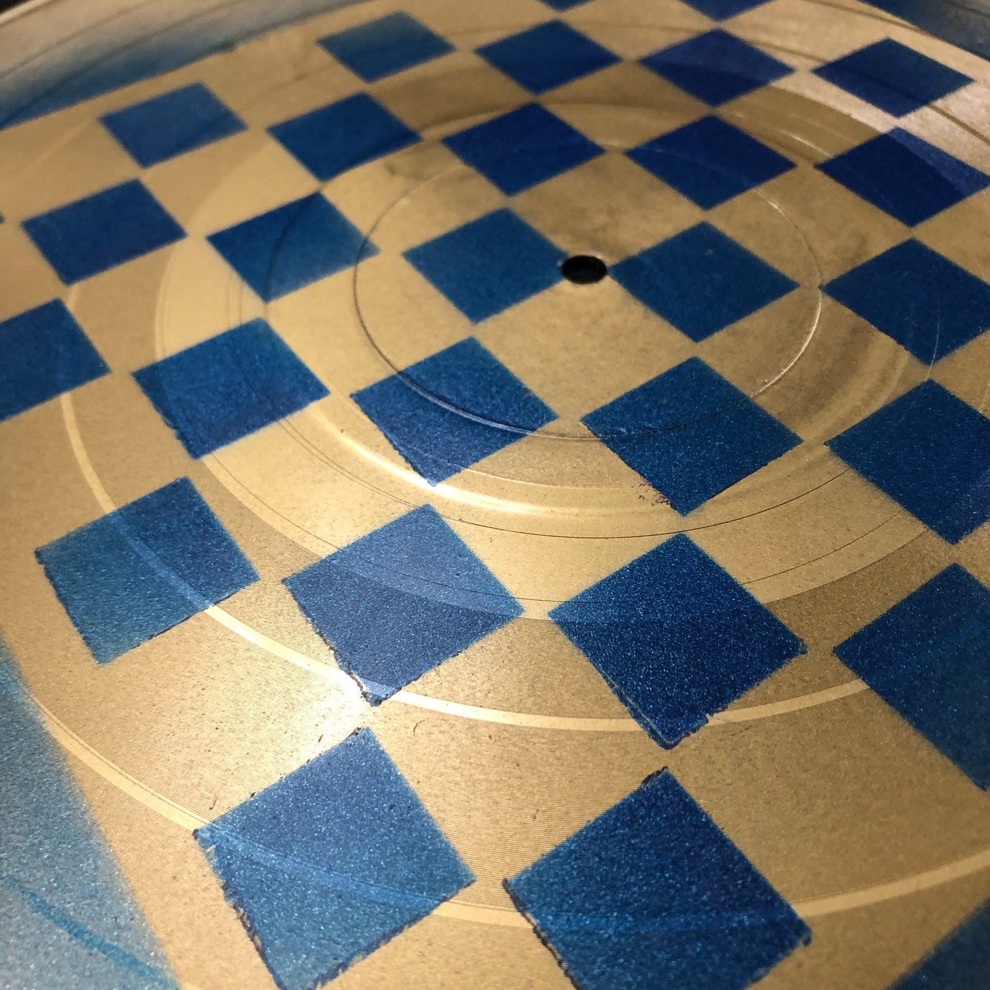 Vinyl Chess Set - Blue & Gold