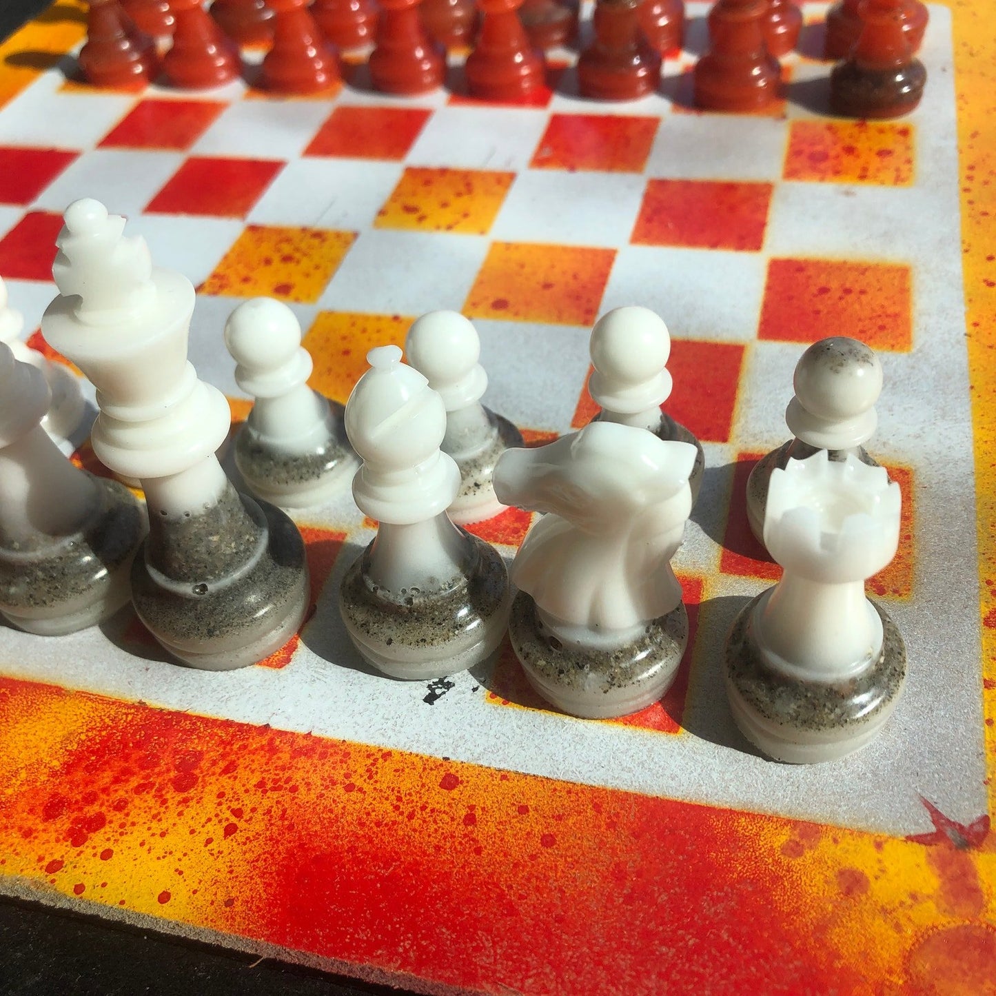 Chess Set - Fire Red Deluxe