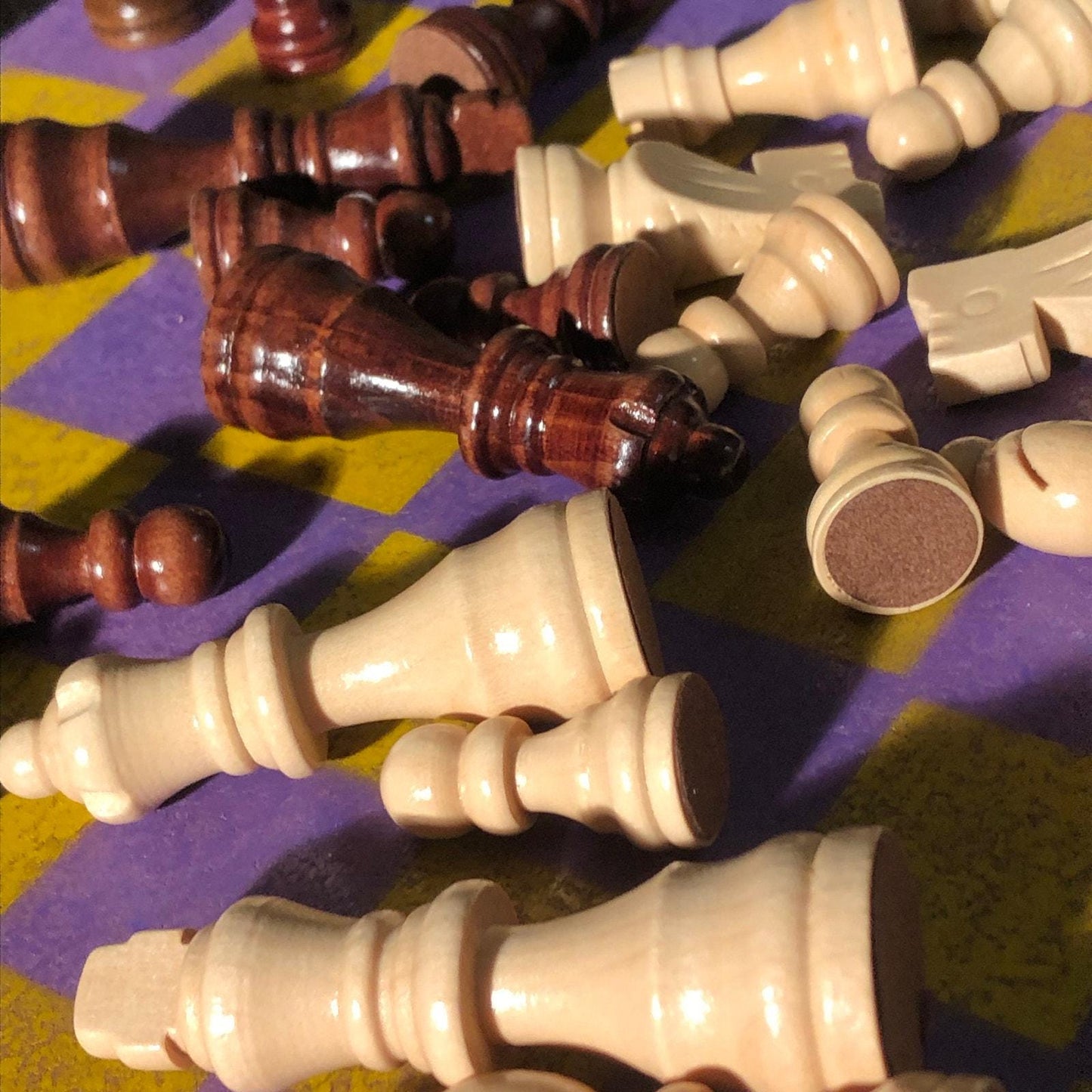 Chess Set - Purple & Yellow