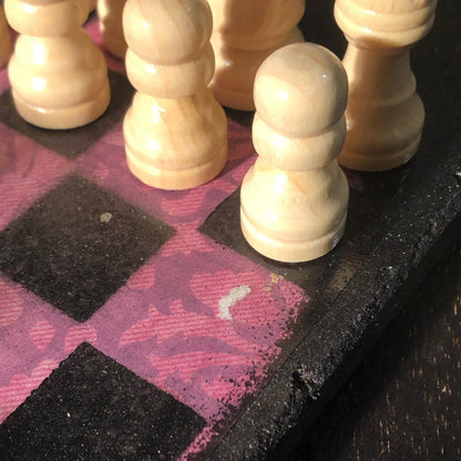 Scrapbook Chess Set - Vintage Purple
