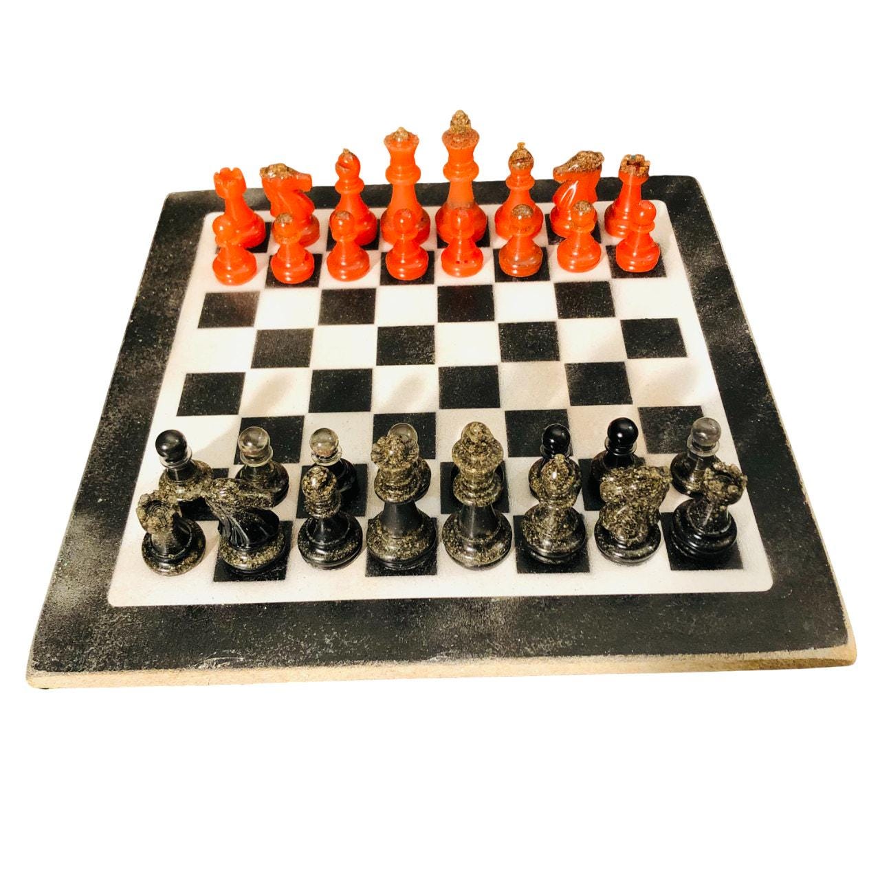 Chess Set - Black & White Edition (Resin Pieces)