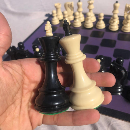 Large Chess Set - Purple & Black