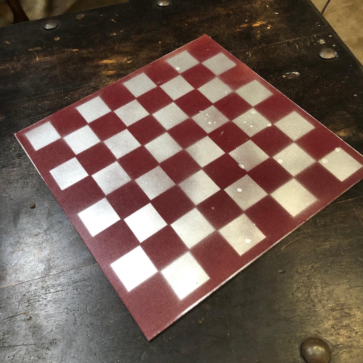 Chess Set - Red & Silver