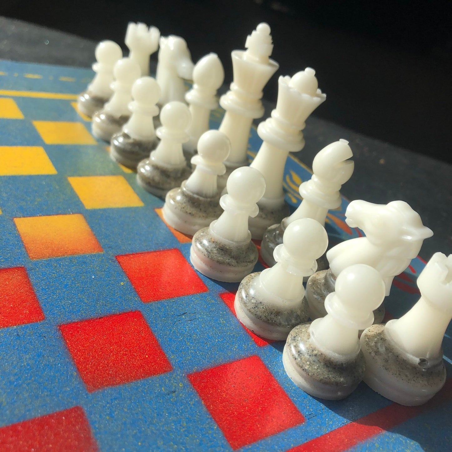 Chess Set - Sunset Blast Blue