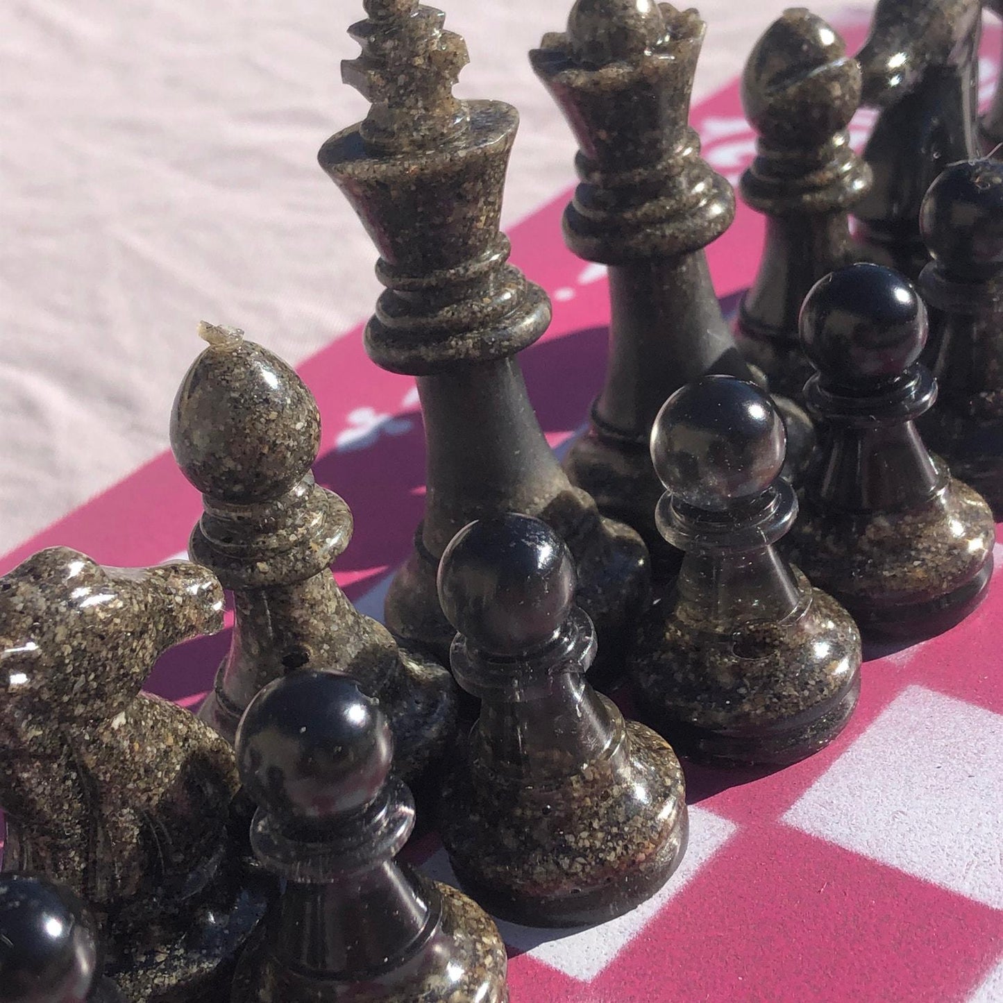 Chess Set - Pink & White