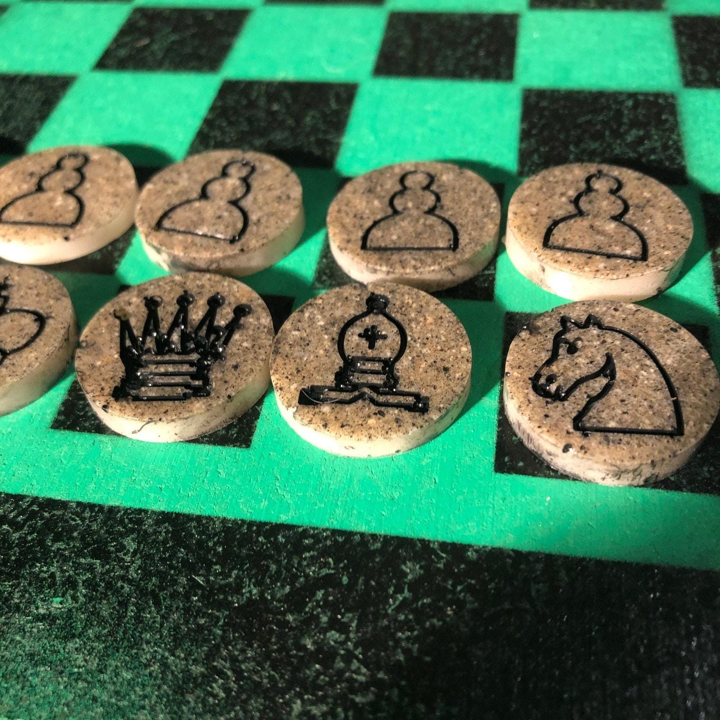 Chess Set - Black & Green Edition (Resin Pieces)