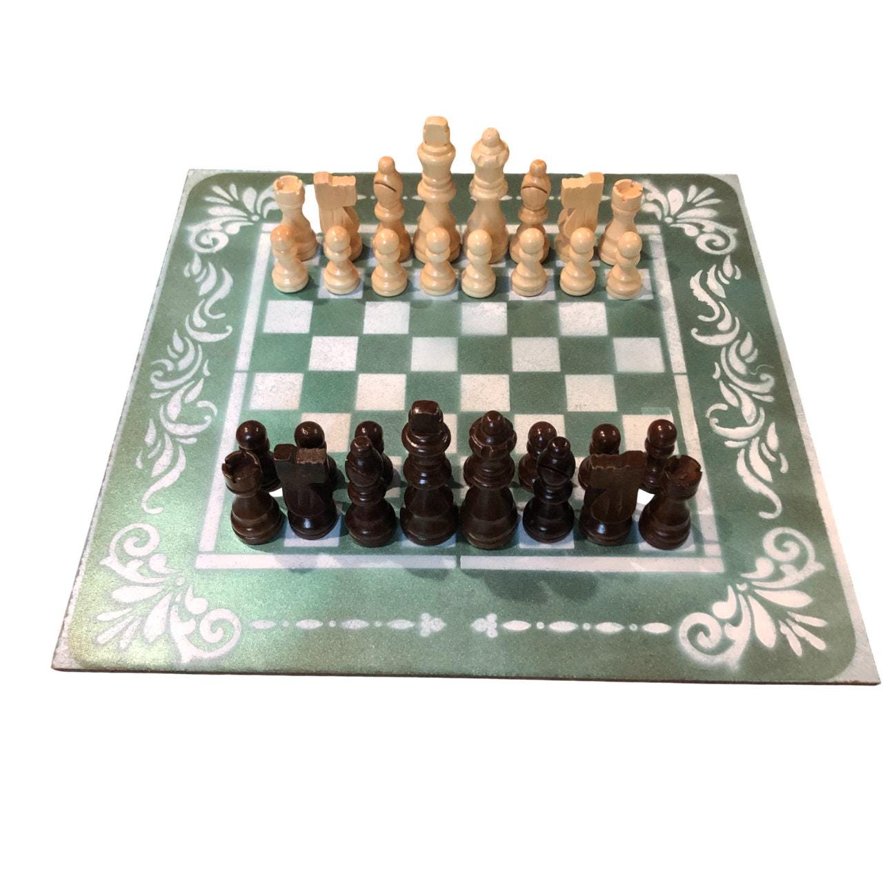 Chess Set - Metallic Green