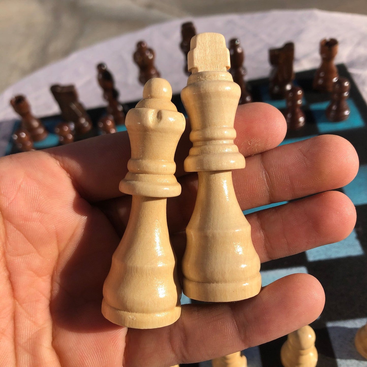 Chess Set - Fading Sky Blue