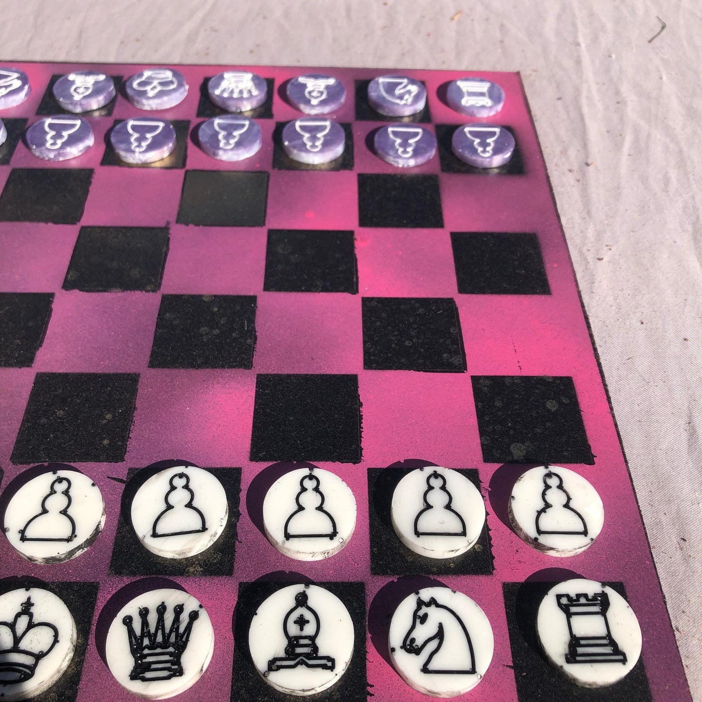 Chess Set - Pink & Black