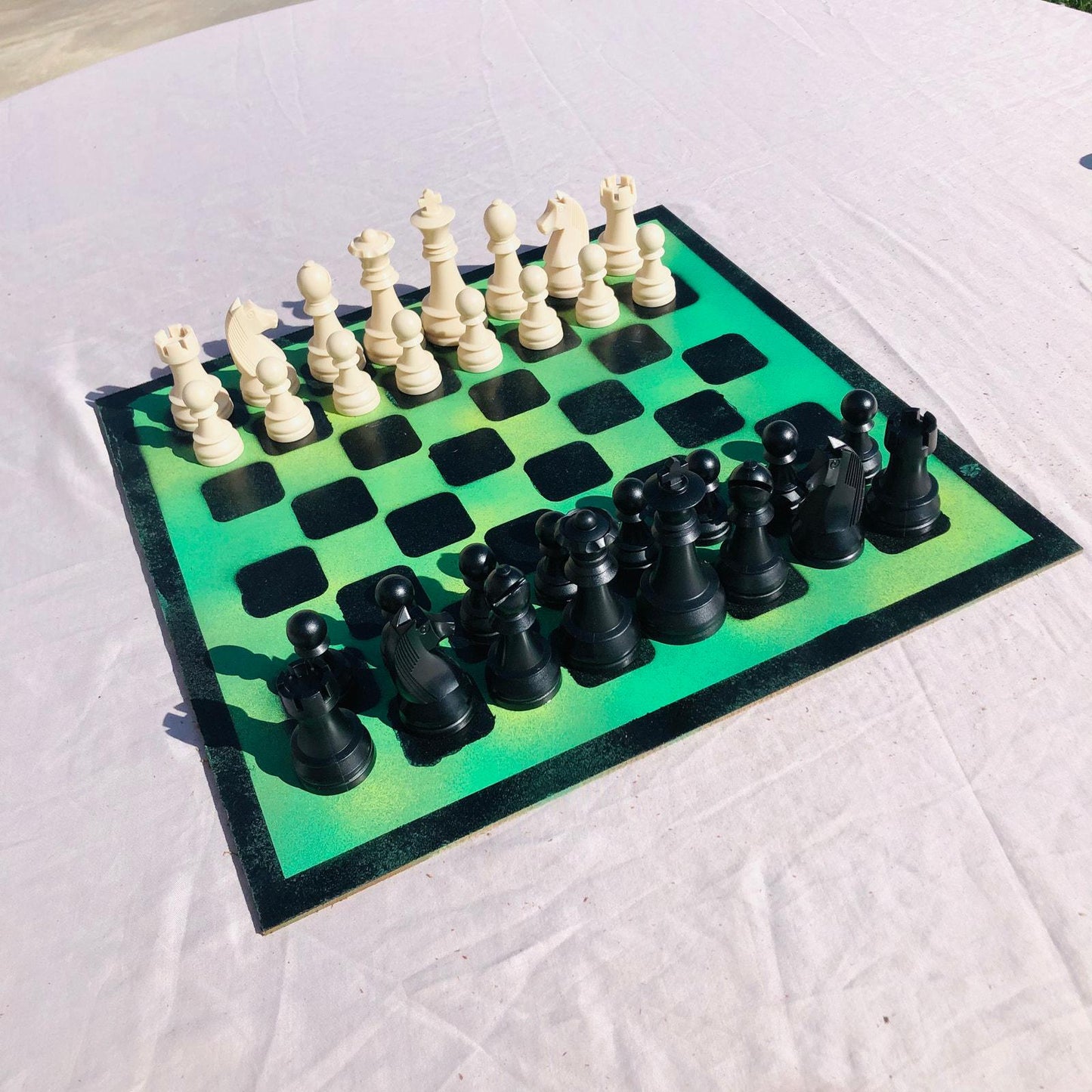 Large Chess Set - Forest Green