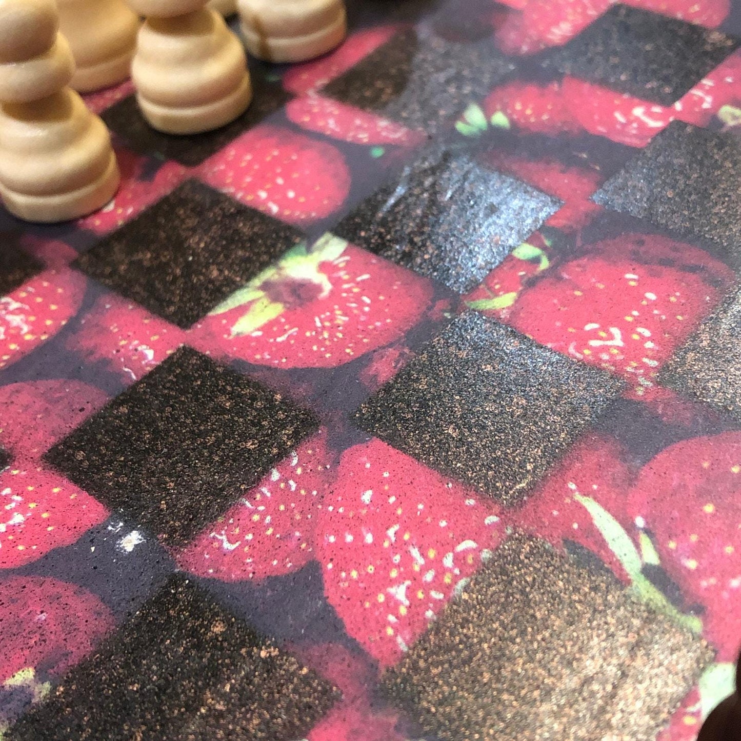 Scrapbook Chess Set - Strawberry Red