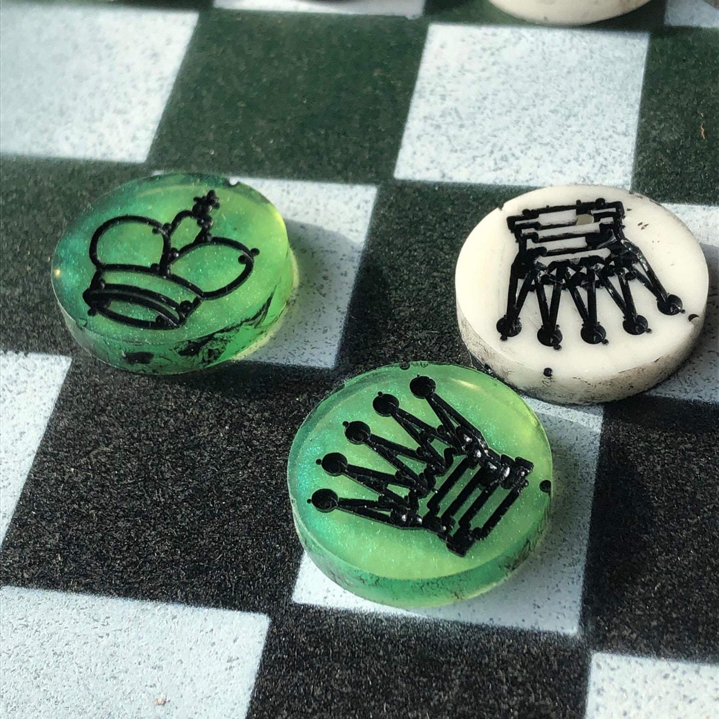 Chess Set - Green & White