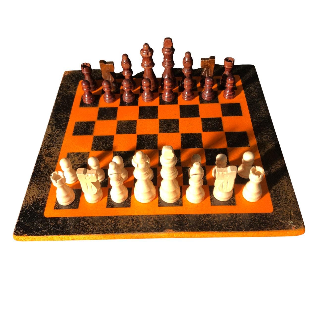 Chess Set - Orange & Black Edition