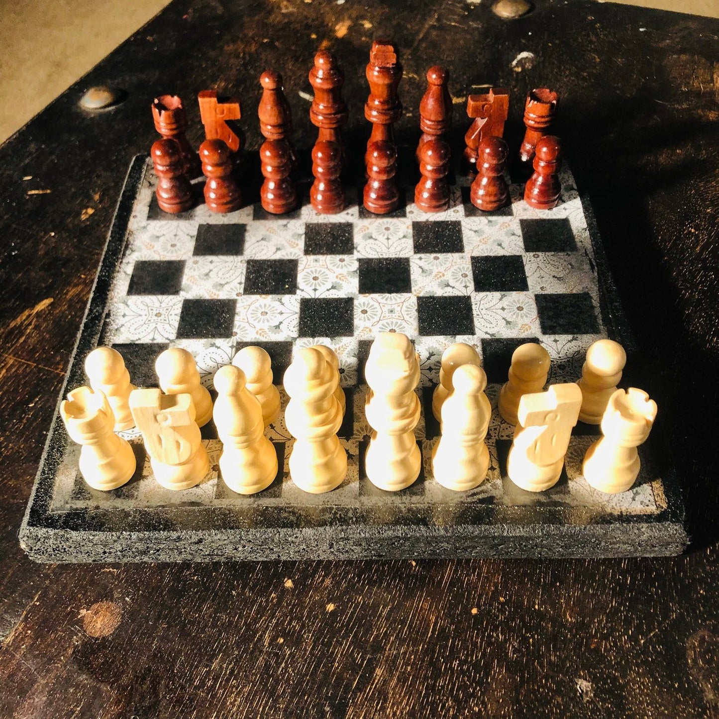 Scrapbook Chess Set - Vintage Style