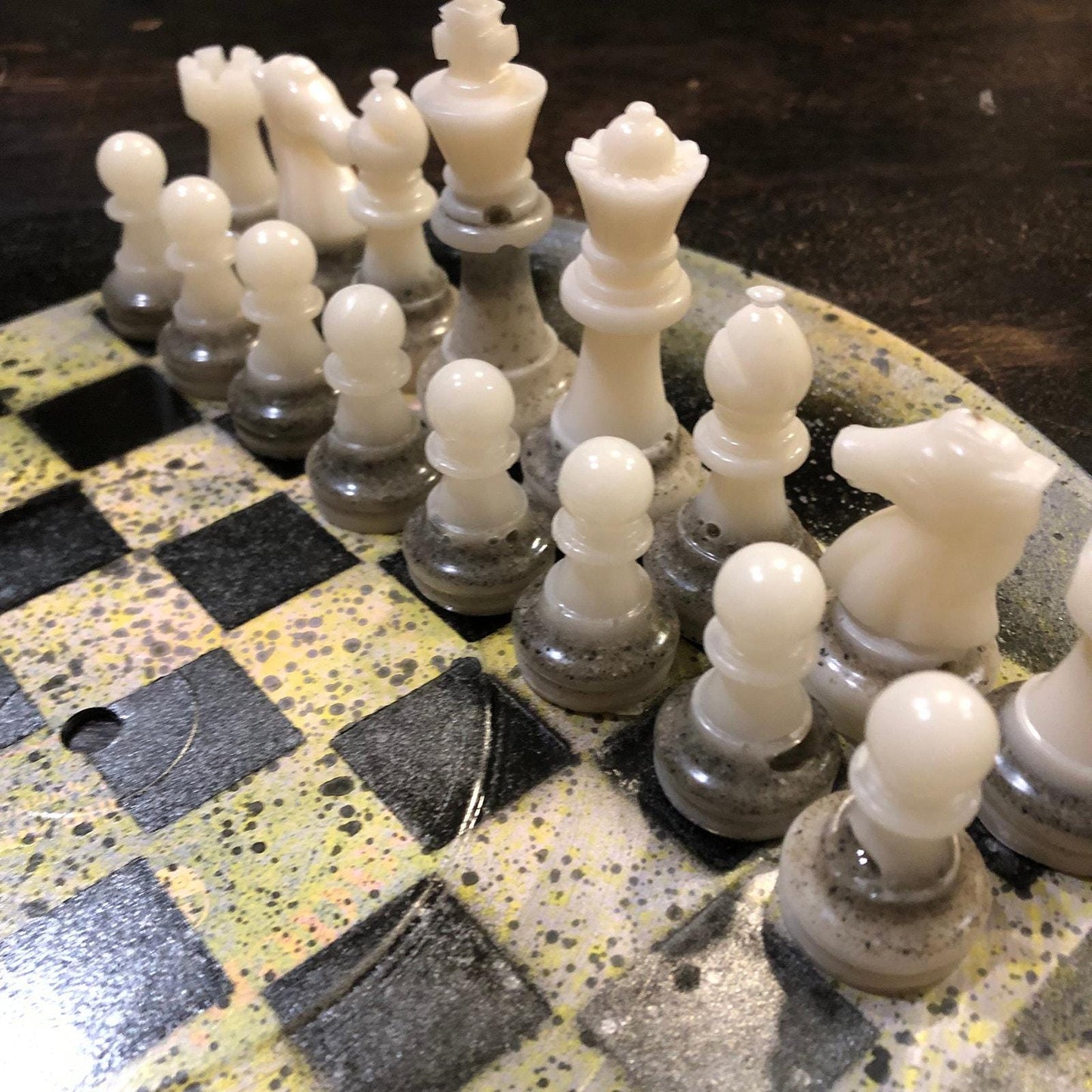 Vinyl Chess Set - Toxic Green (Resin Pieces)