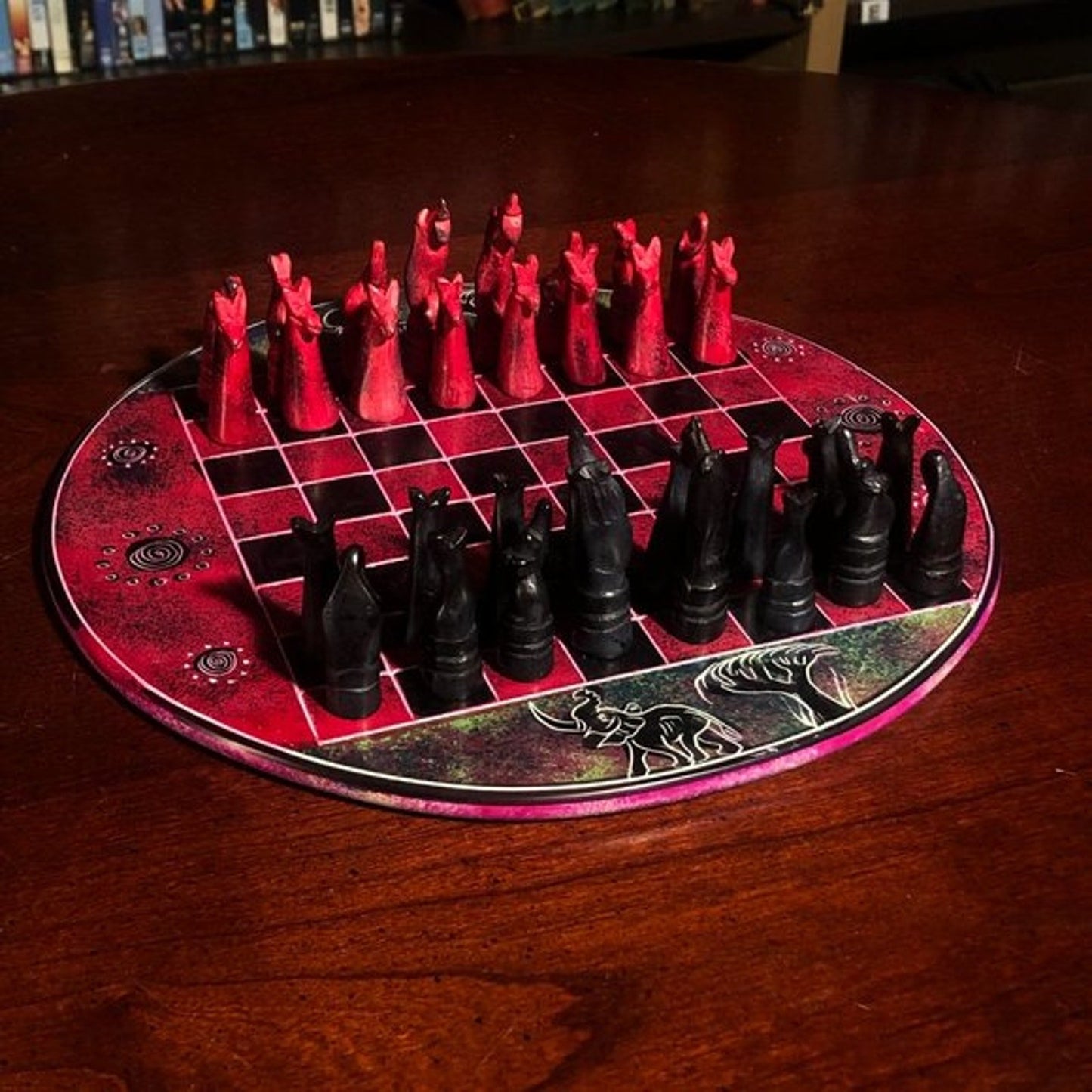 African Vintage Chess Set - Kenyan Chess Board