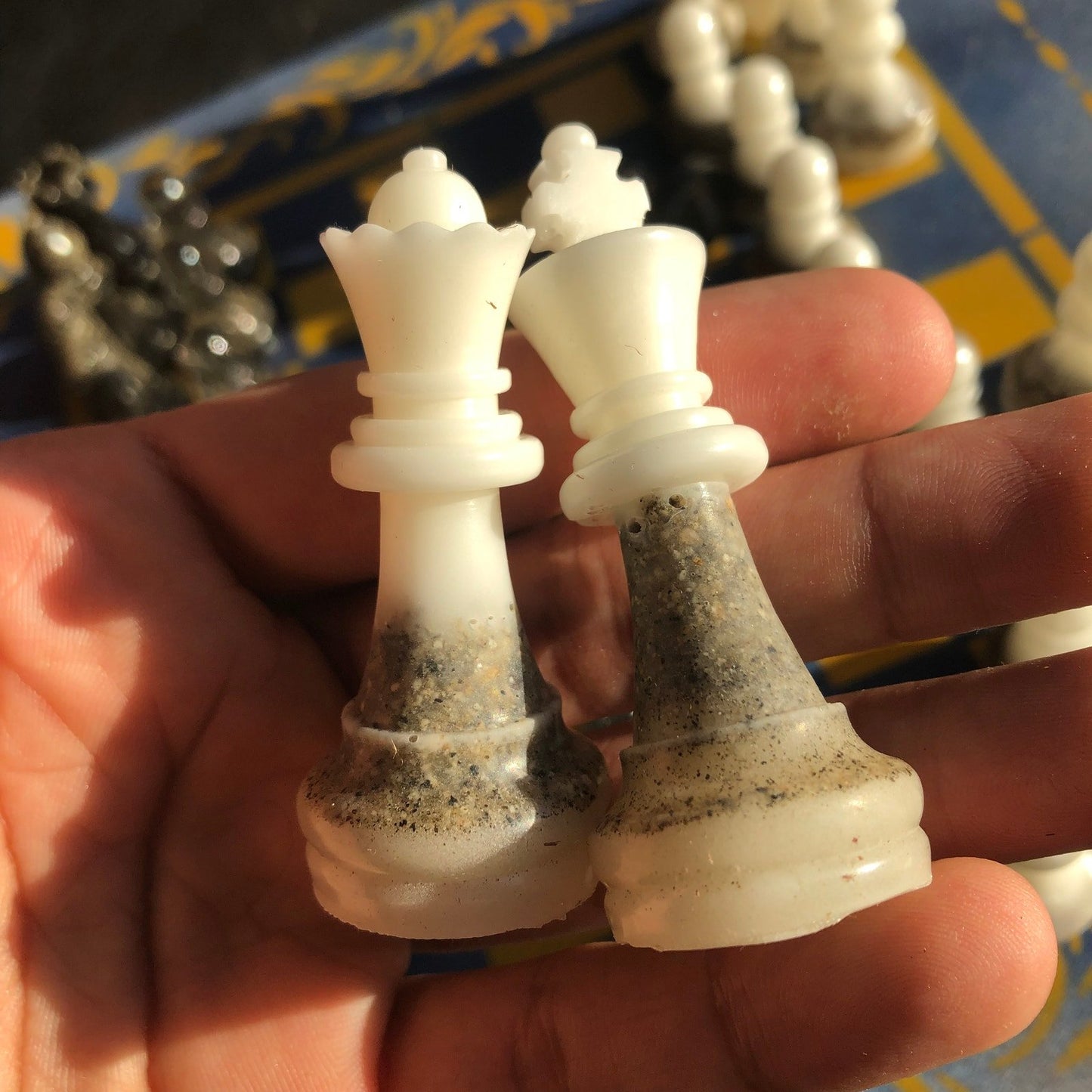 Chess Set - Blue & Yellow Royal