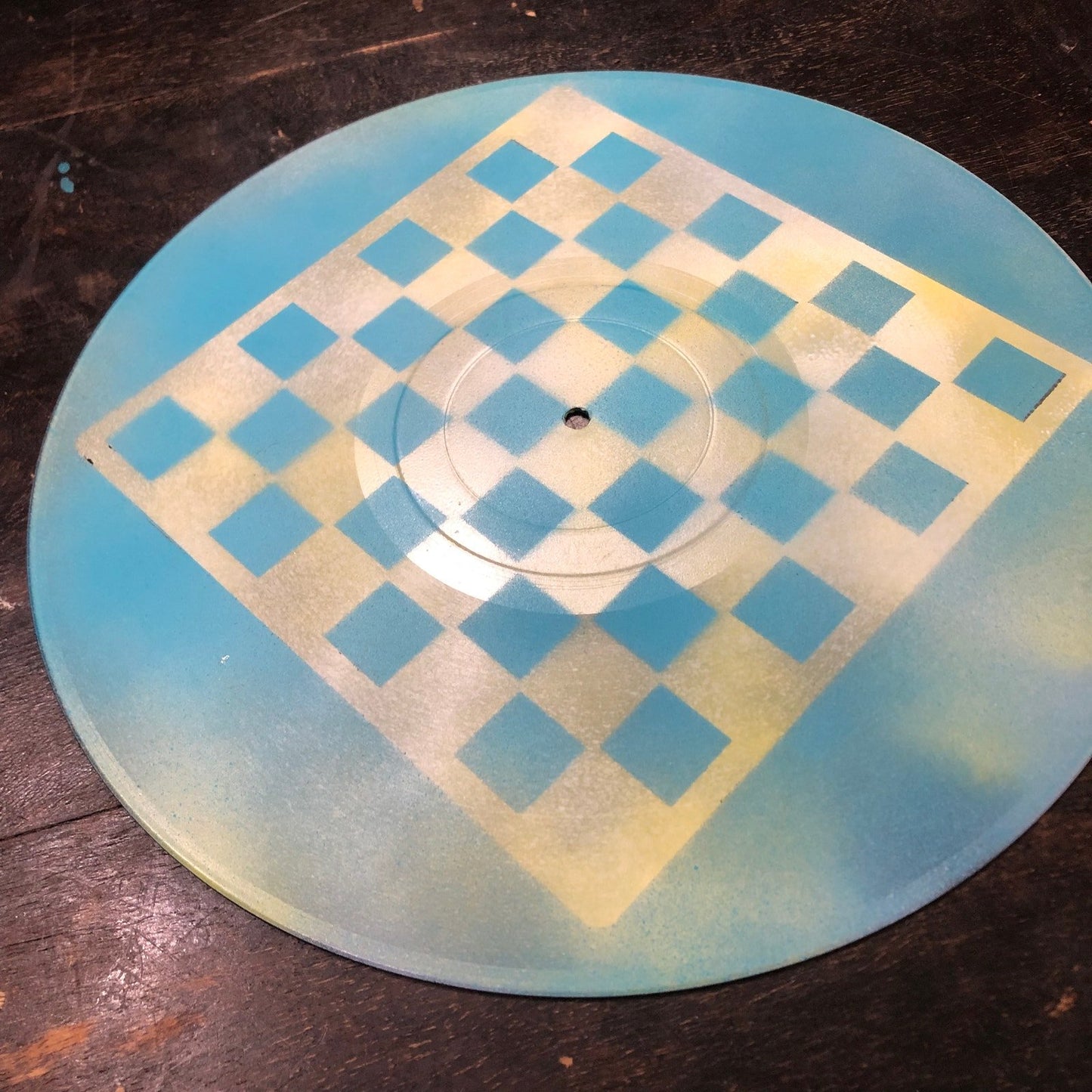 Vinyl Chess Set - Cream Blue