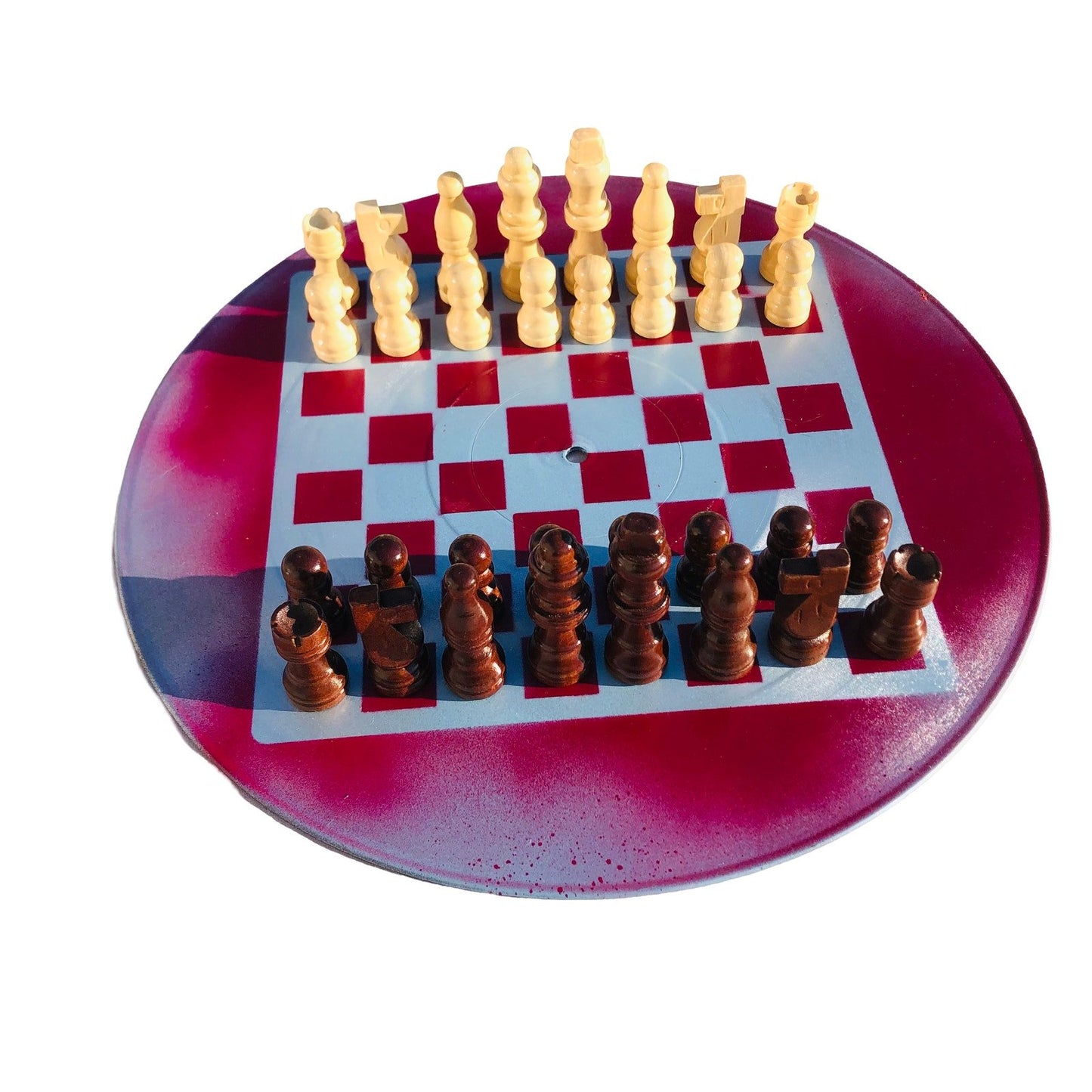 Vinyl Chess Set - Violet Chrome