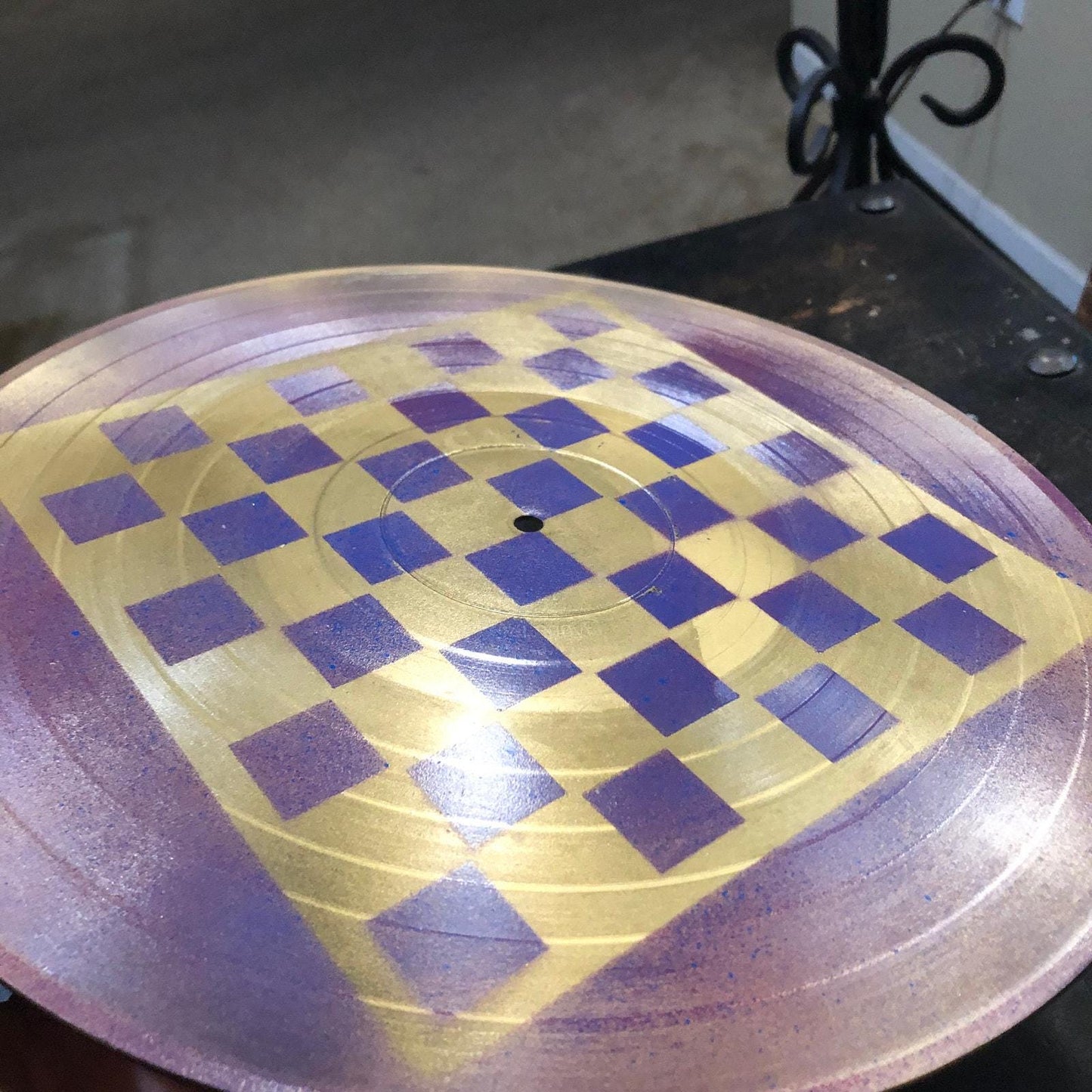 Vinyl Chess Set - Purple & Gold (Resin Pieces)