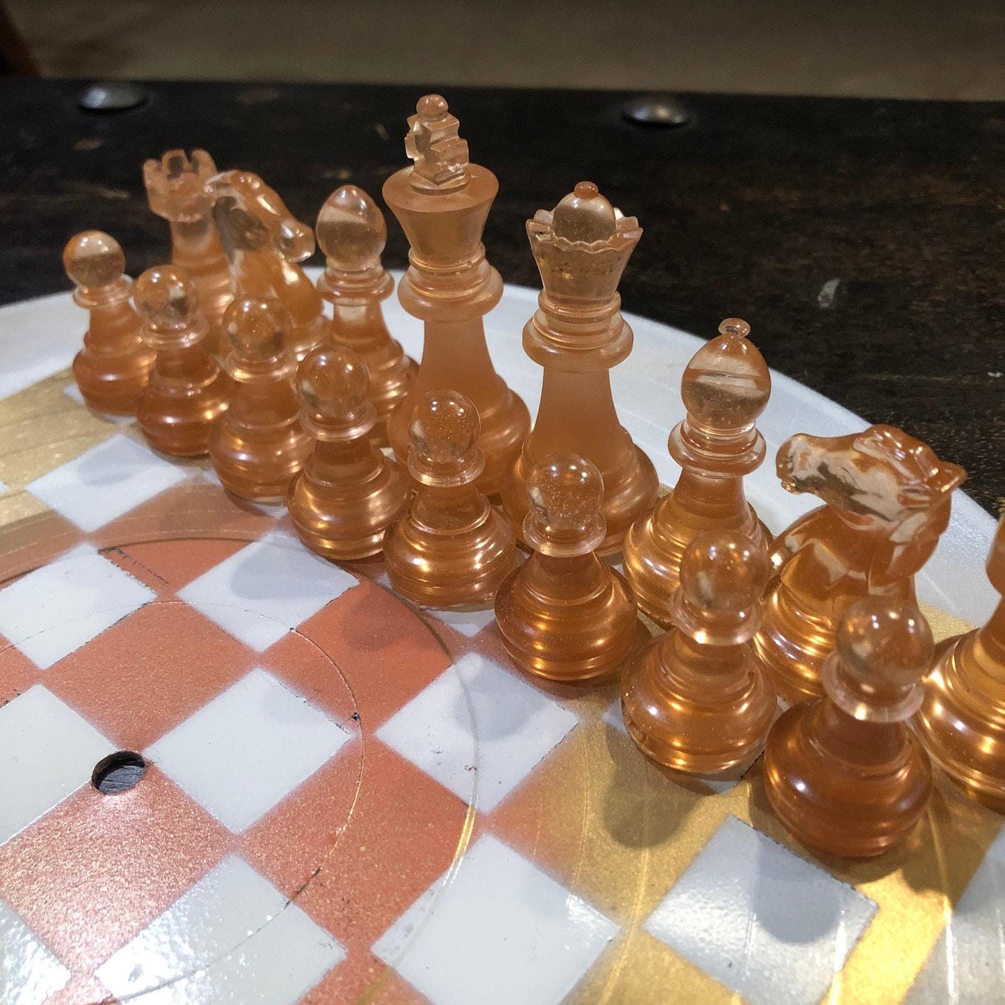 Vinyl Chess Set - Royal Gold (Resin Pieces)