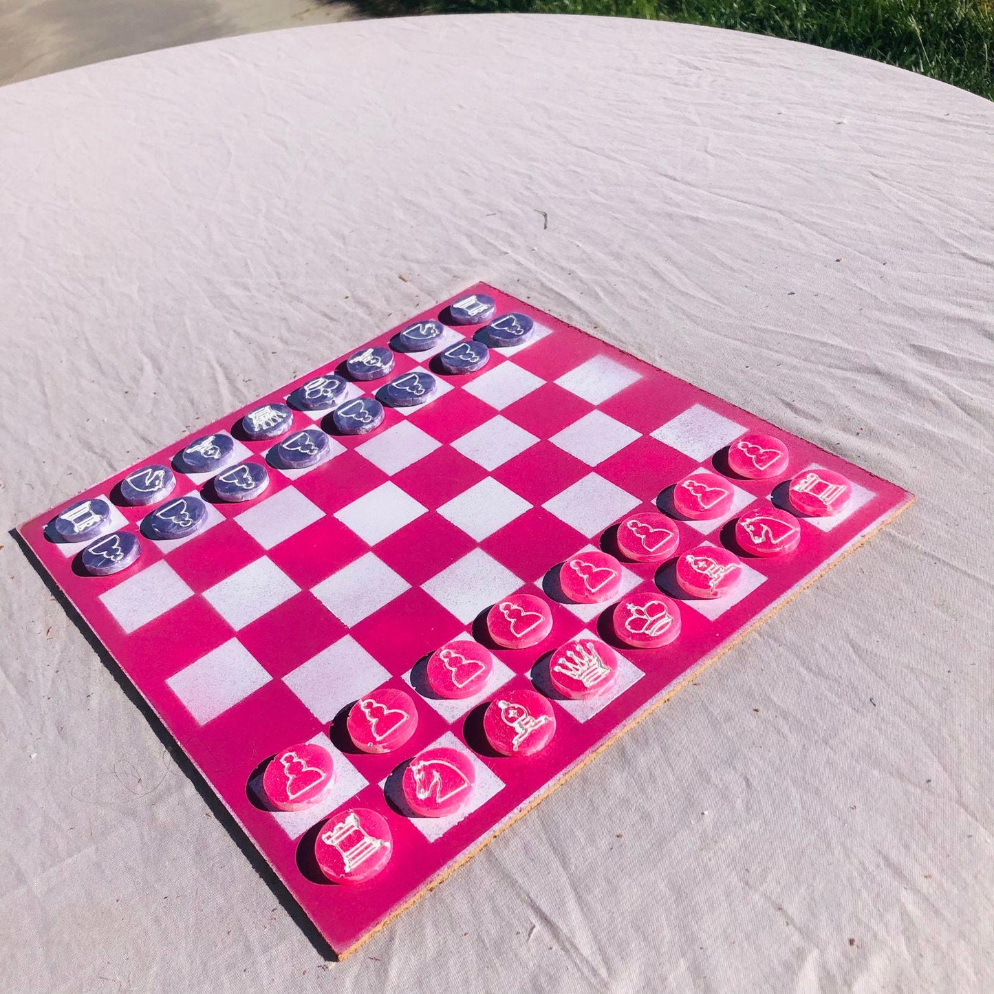 Chess Set - Vivid Pink