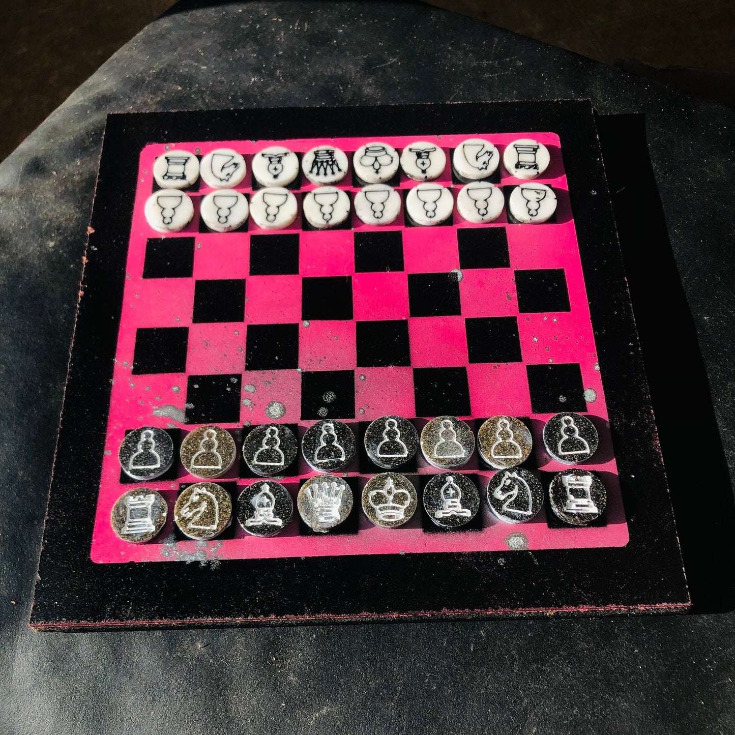 Chess Set - Speckled Pink